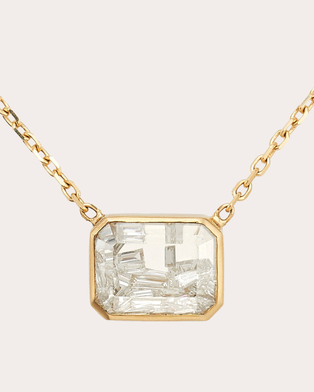Esmeralda 18K Gold Crystal and Diamond Shaker Pendant Necklace