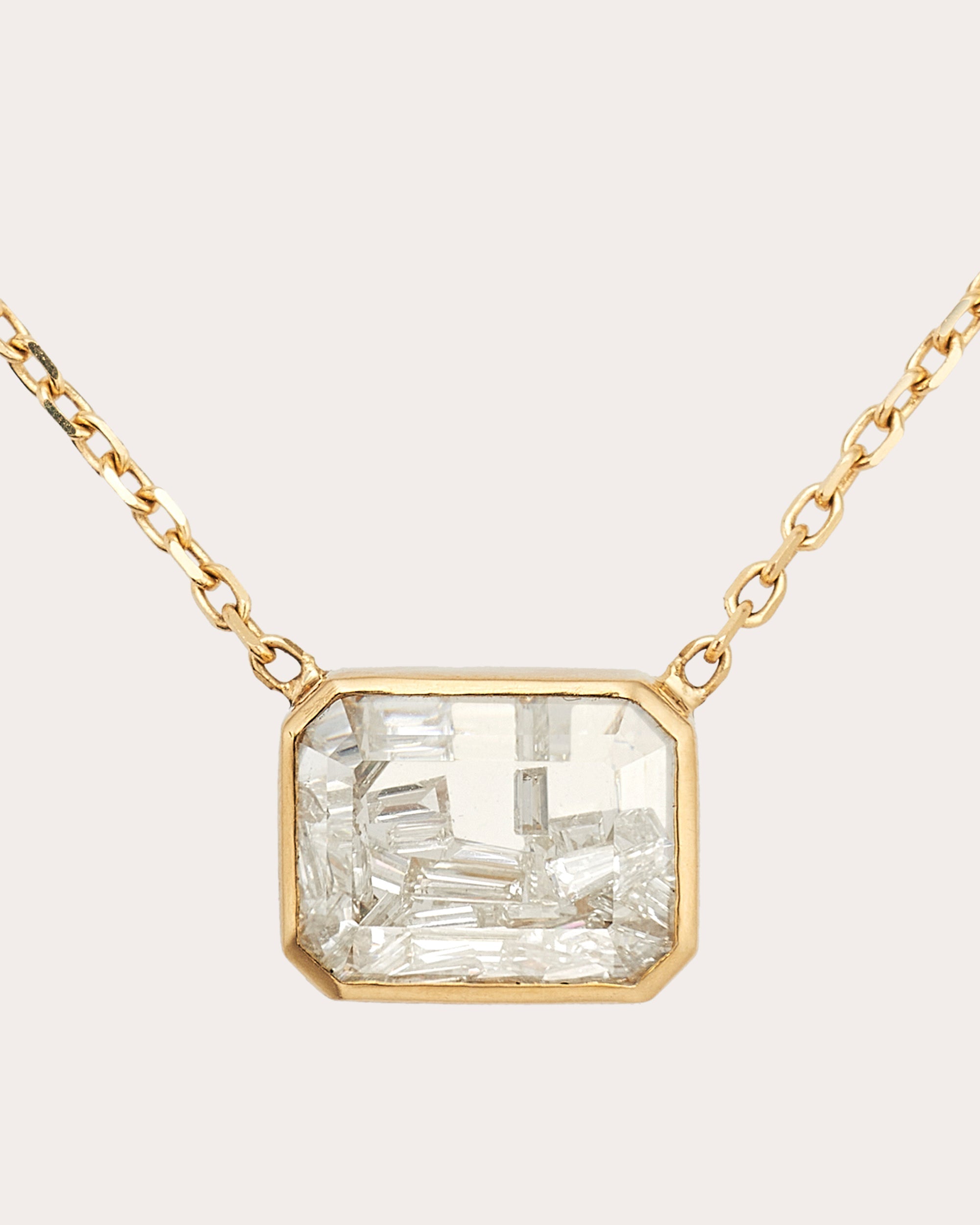 Esmeralda 18K Gold Crystal and Diamond Shaker Pendant Necklace