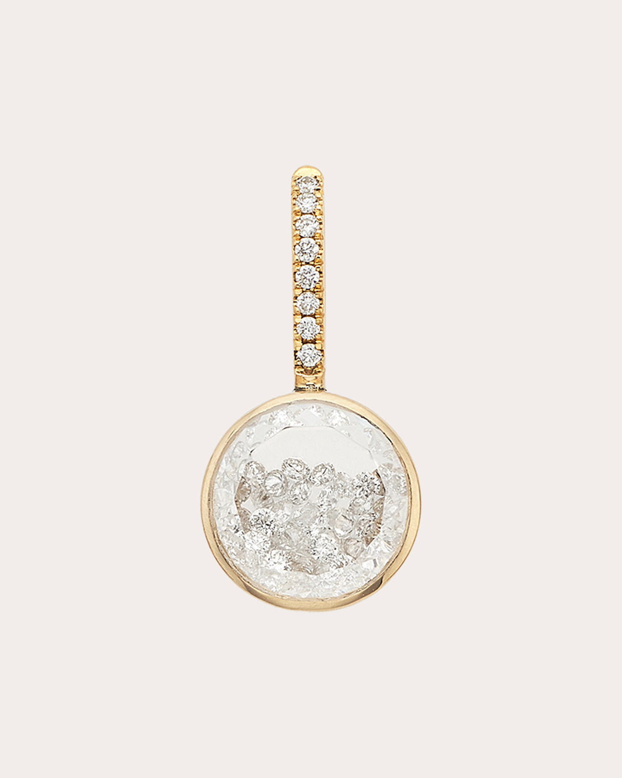 Naipe 18K Gold Crystal and Diamond Pendant