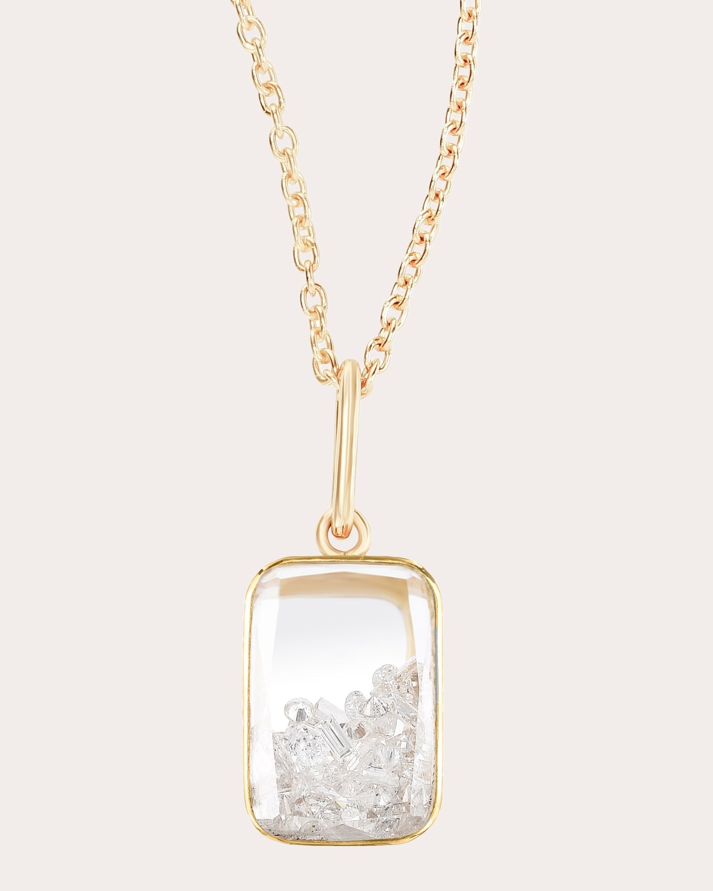 Petite Ten Fourteen 18K Gold Diamond Shaker Pendant Necklace