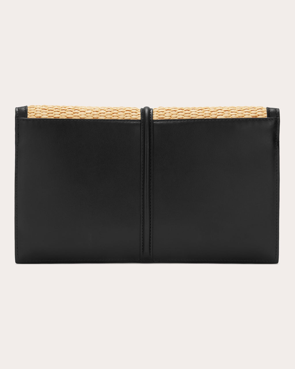 Tokyo Raffia Leather Clutch