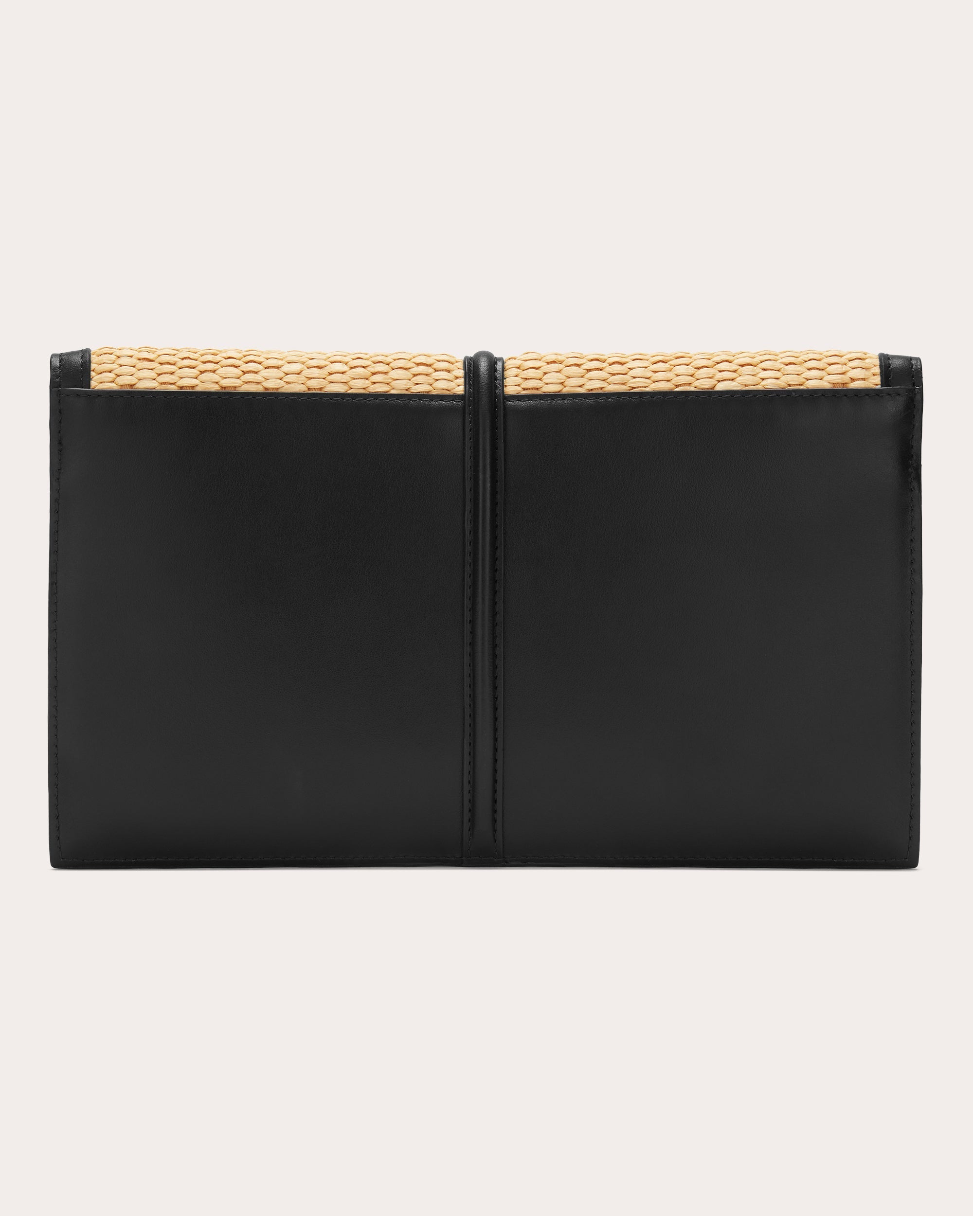 Tokyo Raffia Leather Clutch