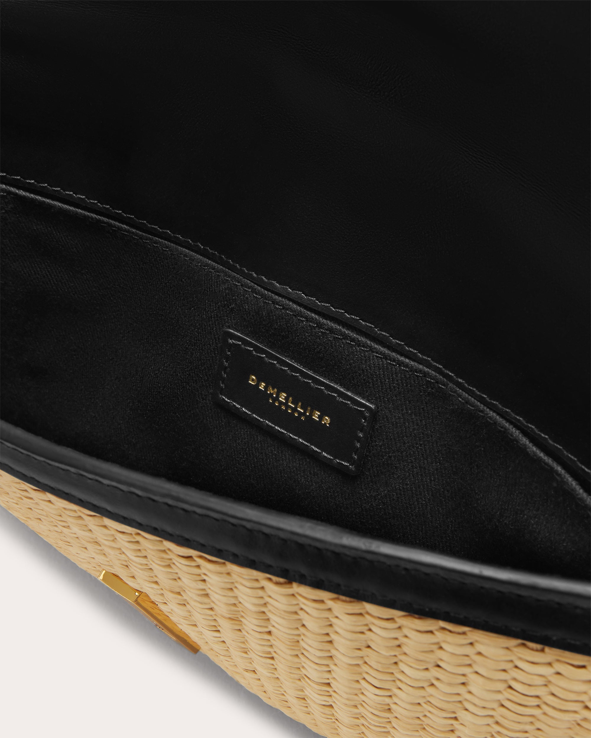 Tokyo Raffia Leather Clutch