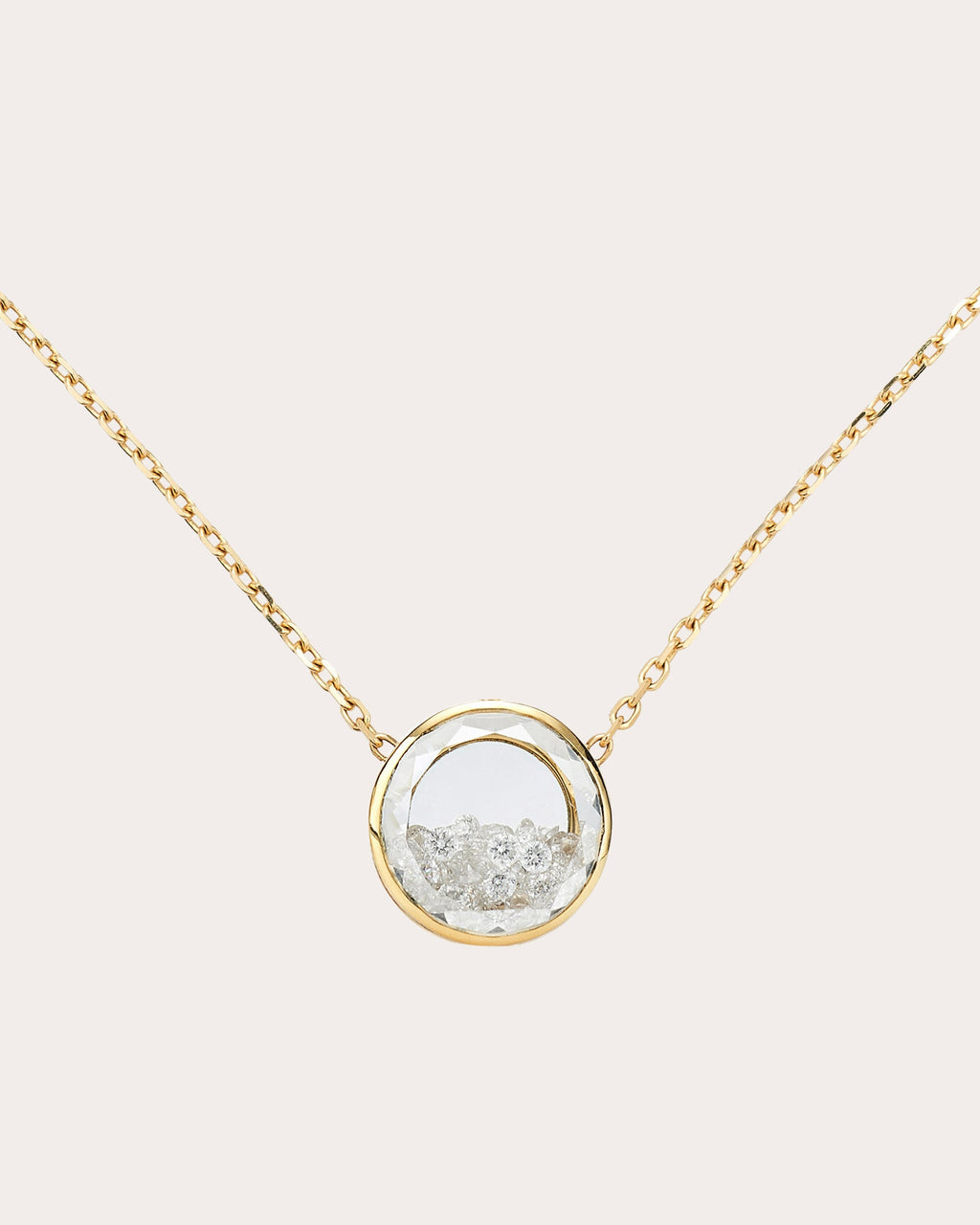 Naipe 18K Gold Crystal and Diamond Shaker Pendant Necklace