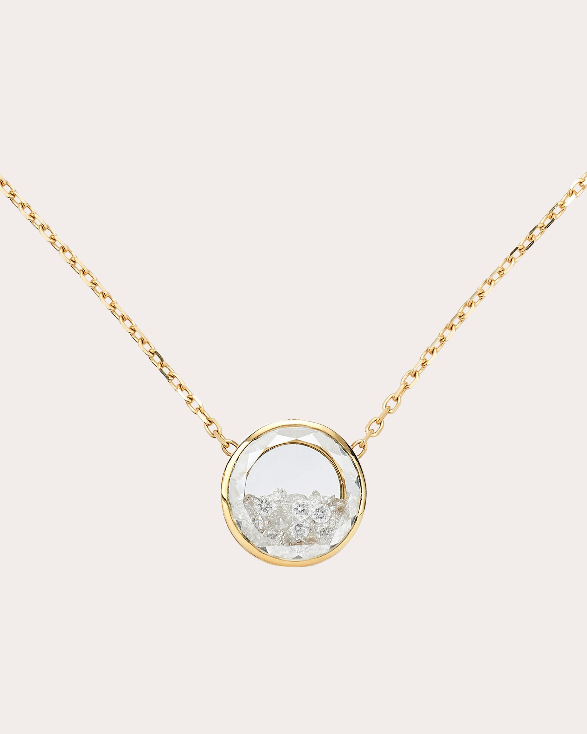 Naipe 18K Gold Crystal and Diamond Shaker Pendant Necklace