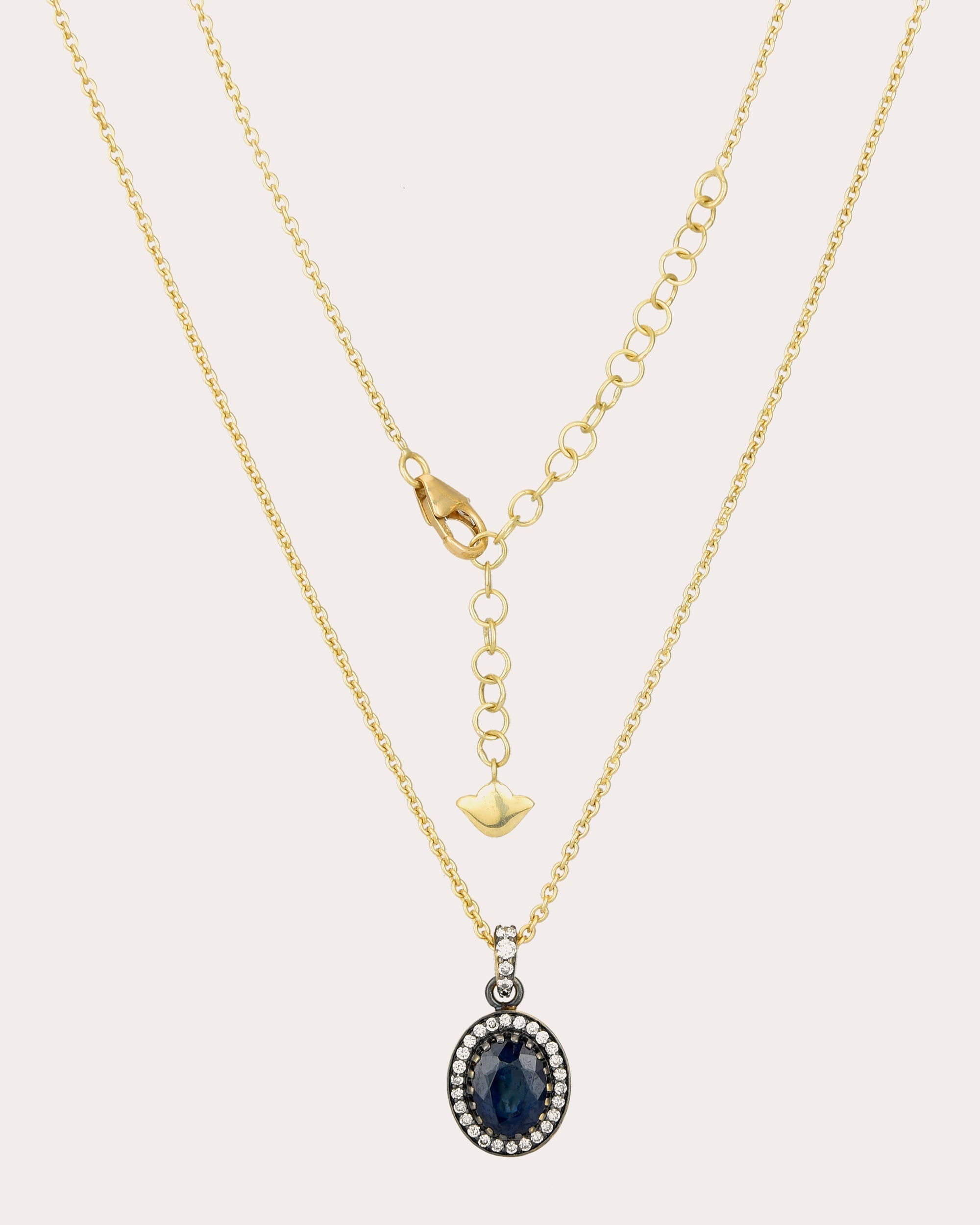 Sapphire & 18k Gold Mini Rajasthan Pendant Necklace