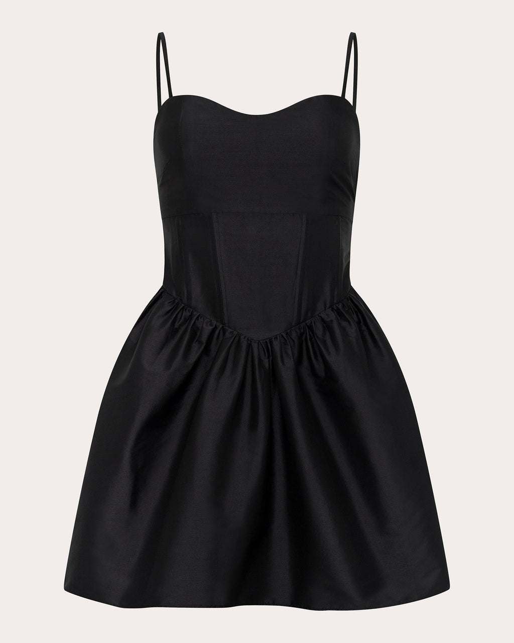 Naina Corset-Detail Taffeta Mini Dress
