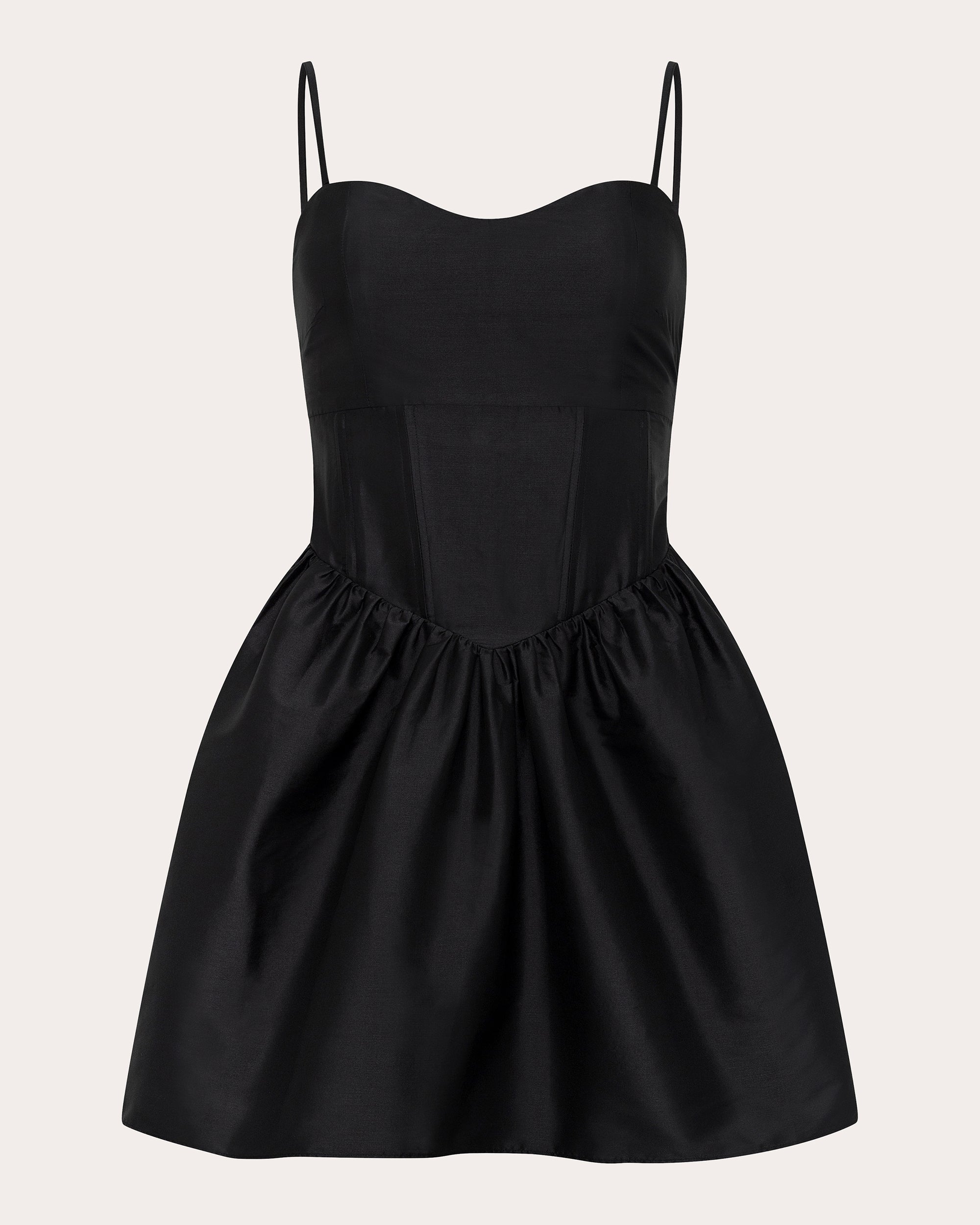Naina Corset-Detail Taffeta Mini Dress