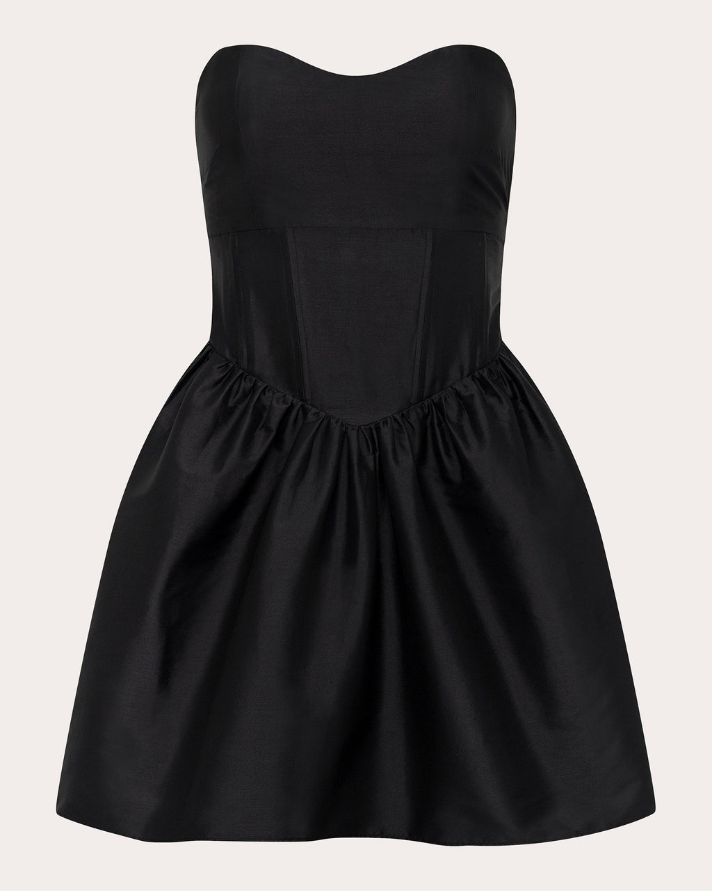 Naina Corset-Detail Taffeta Mini Dress