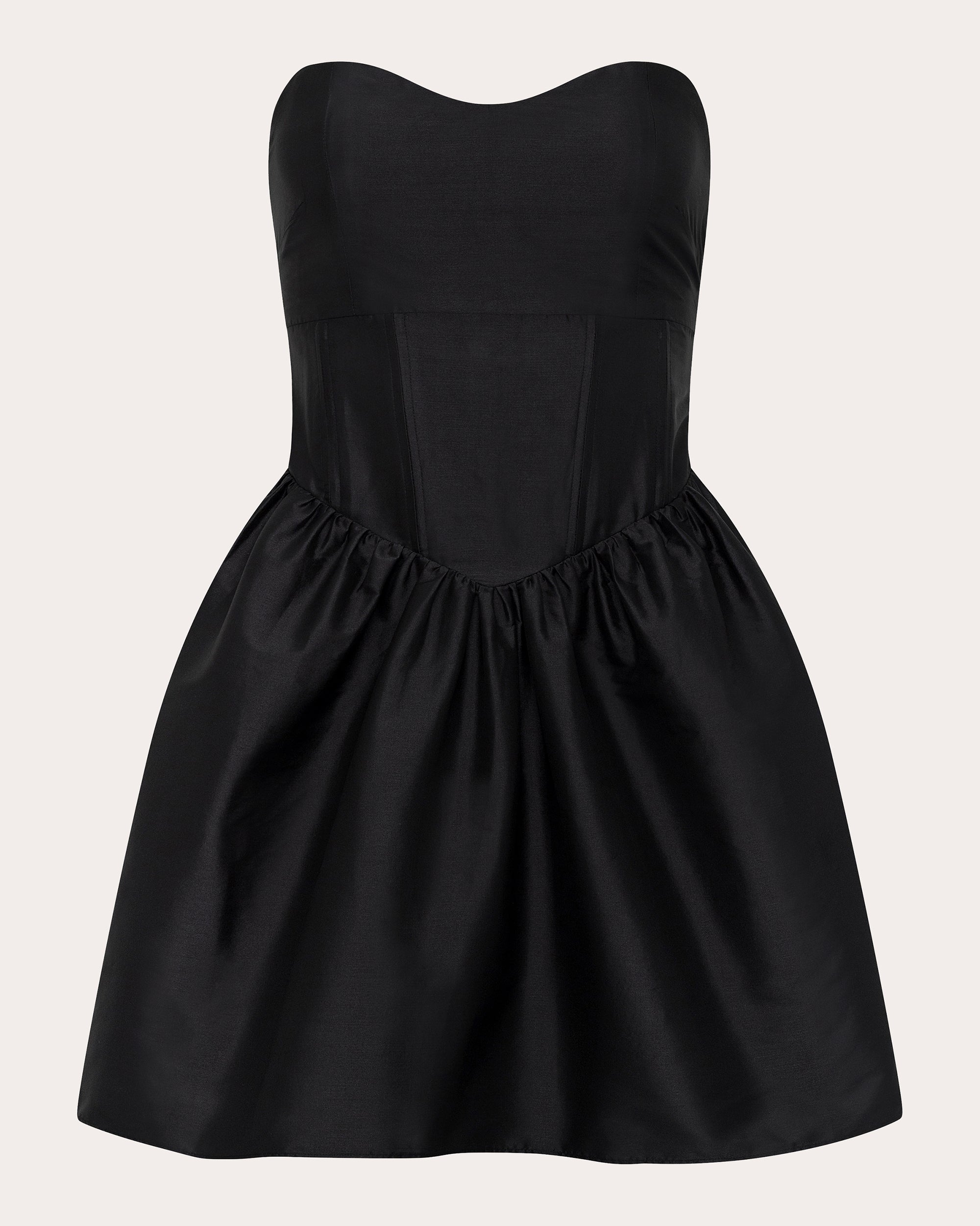 Naina Corset-Detail Taffeta Mini Dress