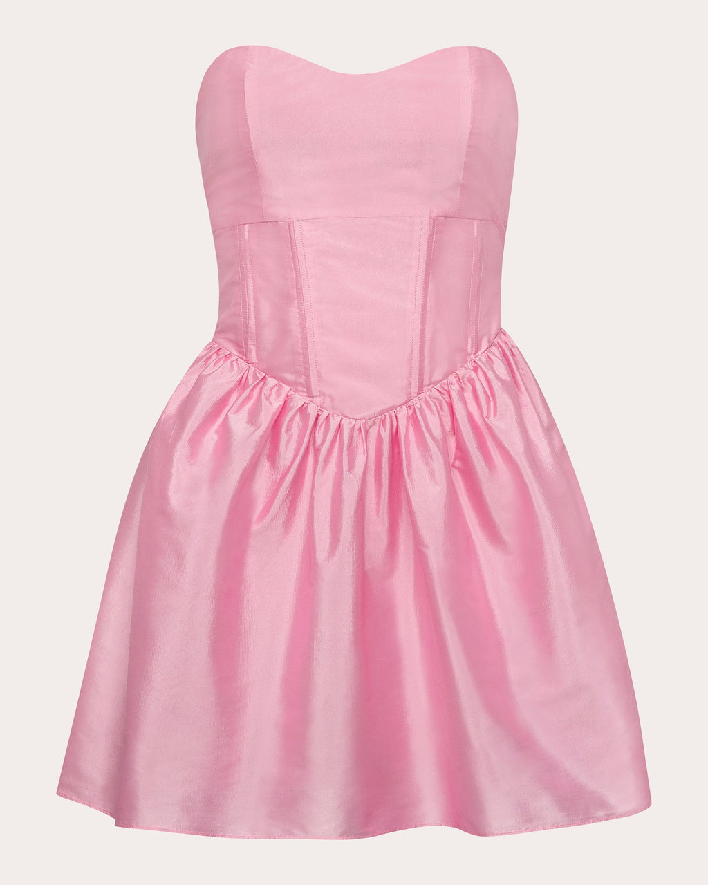 Naina Corset-Detail Taffeta Mini Dress