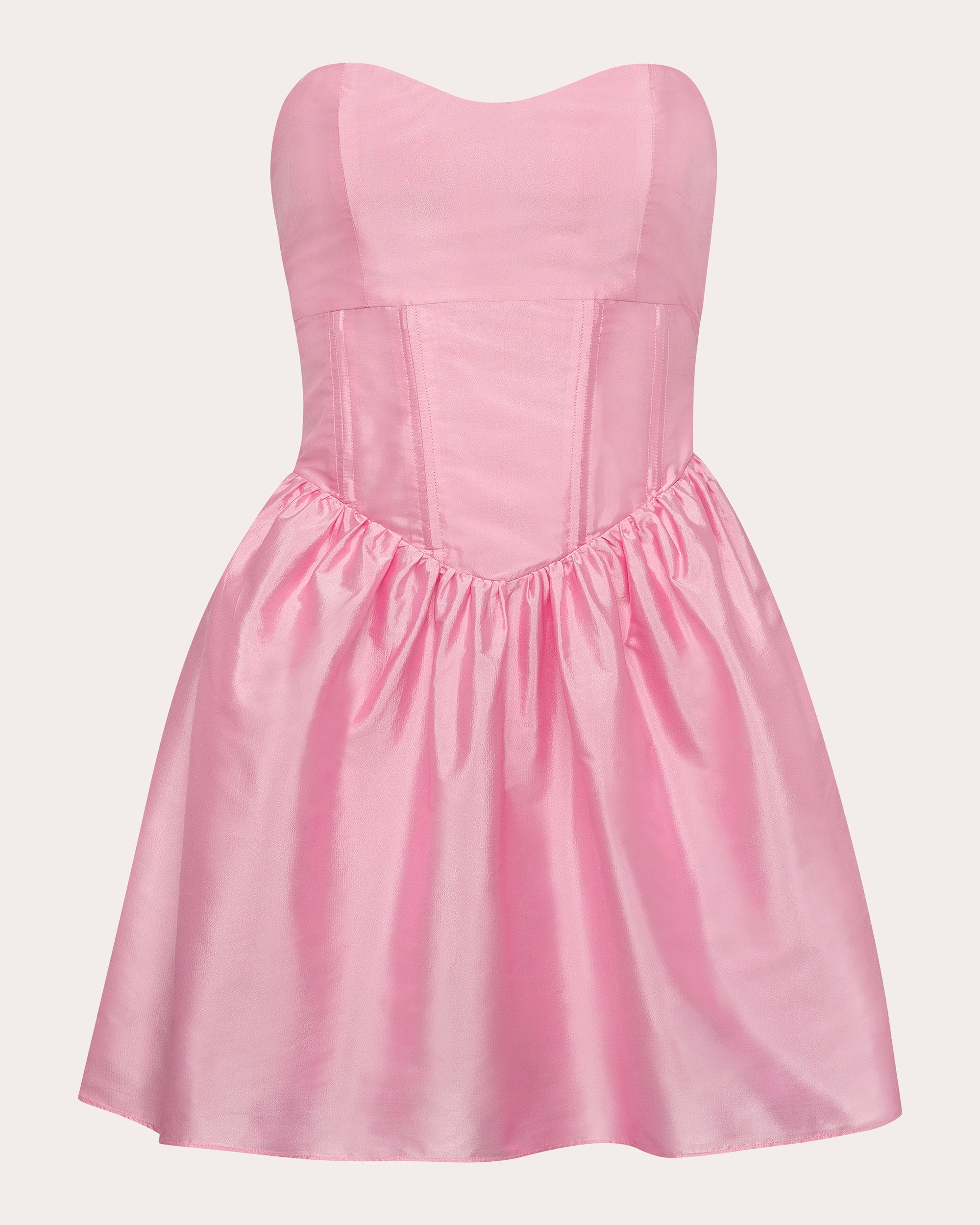 Naina Corset-Detail Taffeta Mini Dress