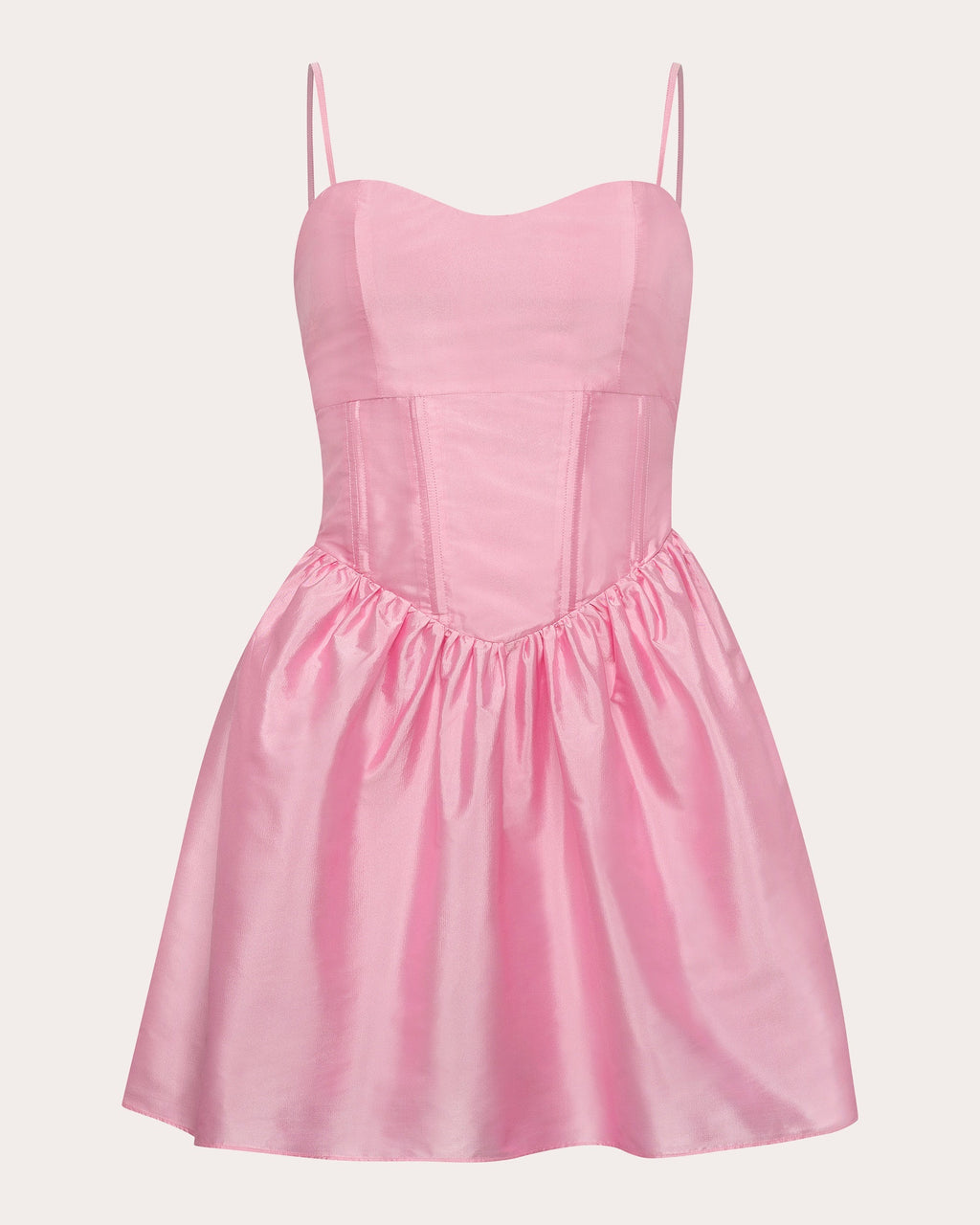 Naina Corset-Detail Taffeta Mini Dress