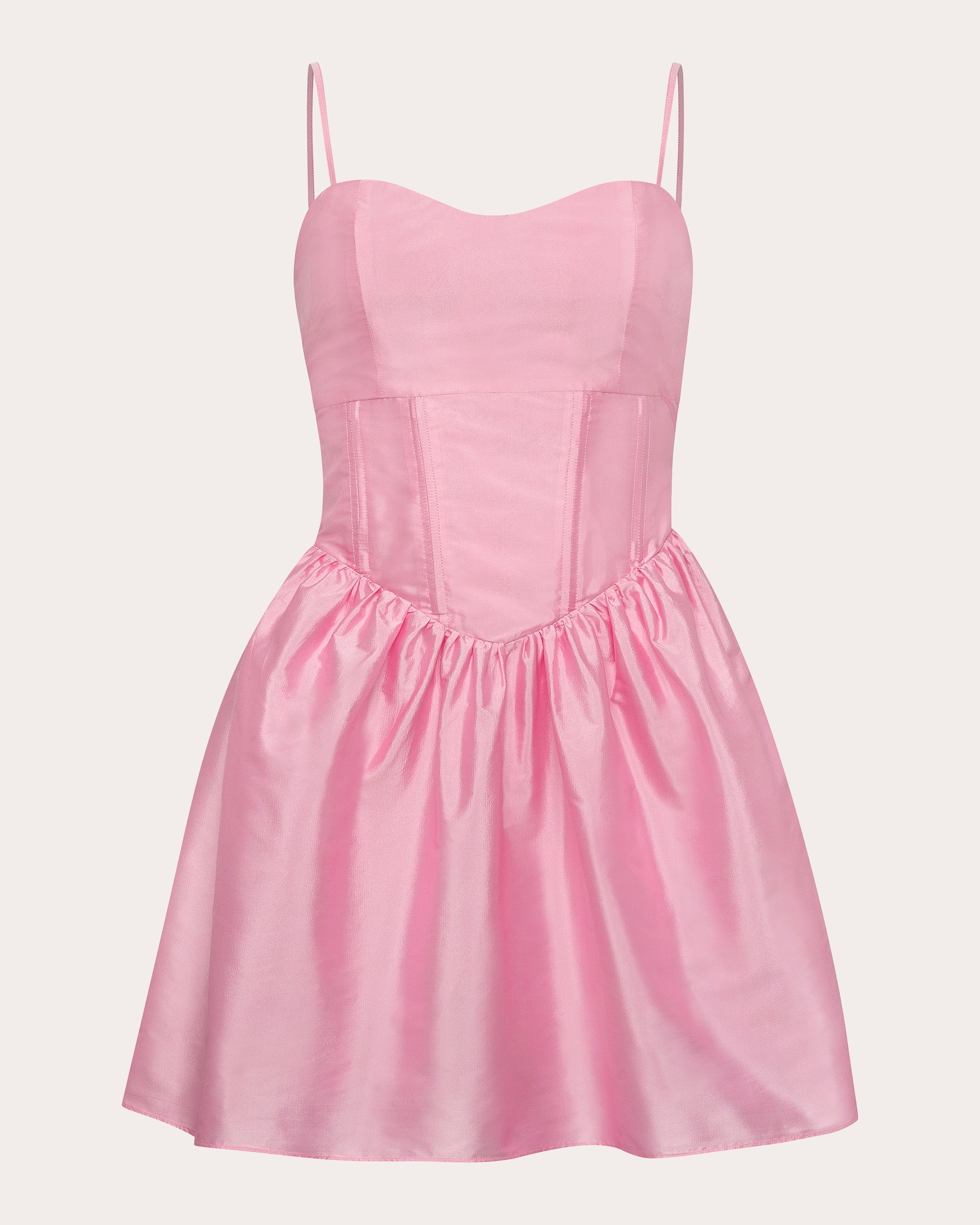 Naina Corset-Detail Taffeta Mini Dress