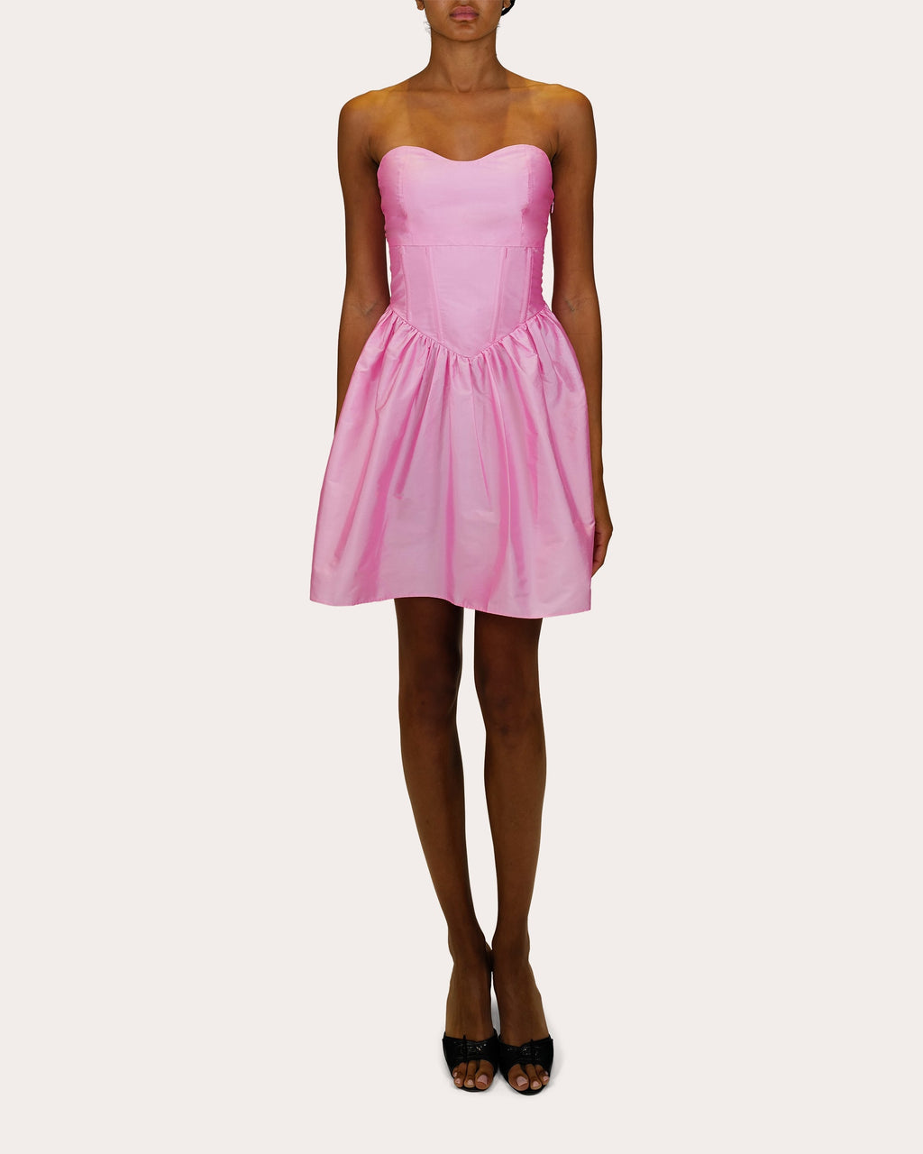 Naina Corset-Detail Taffeta Mini Dress