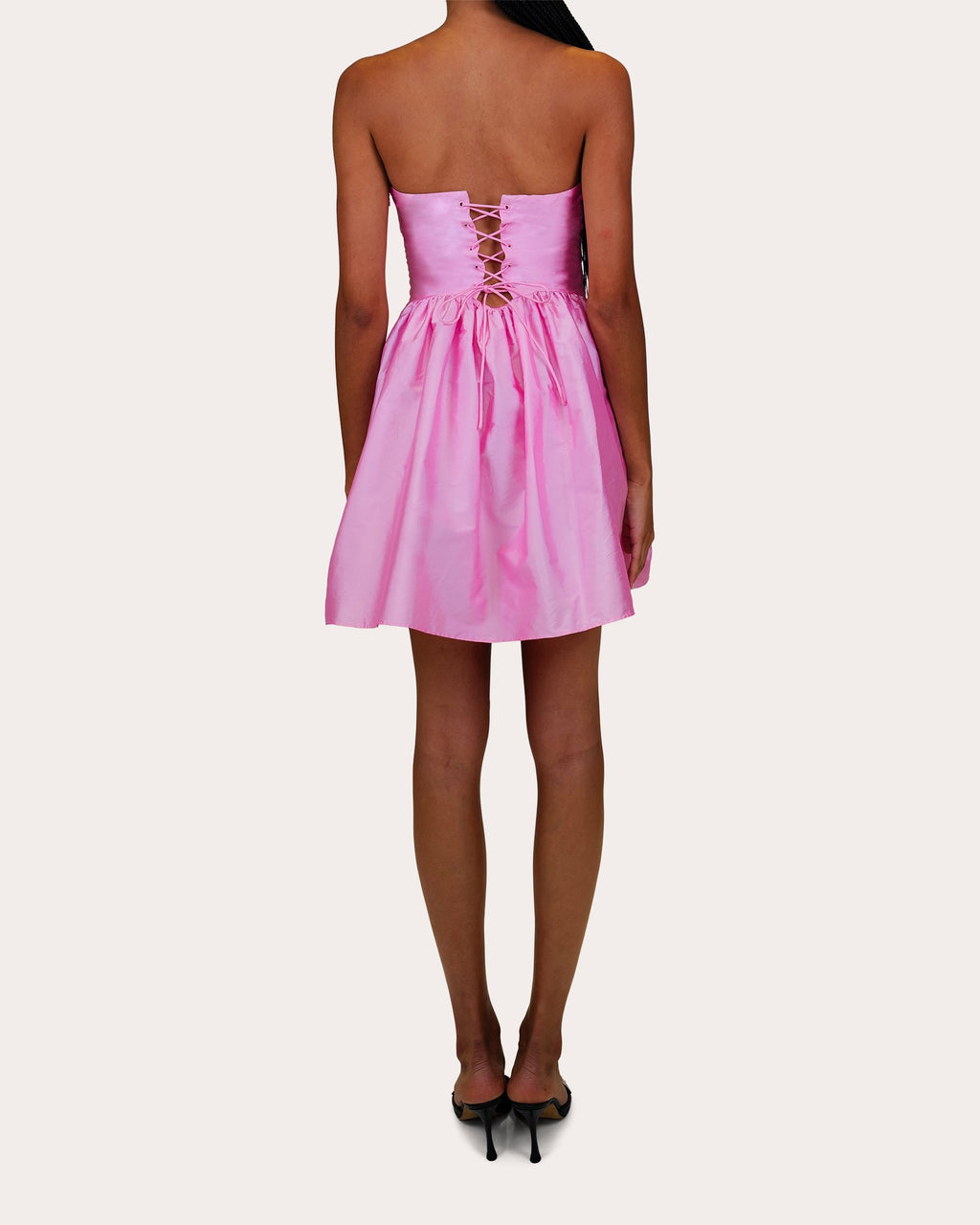 Naina Corset-Detail Taffeta Mini Dress