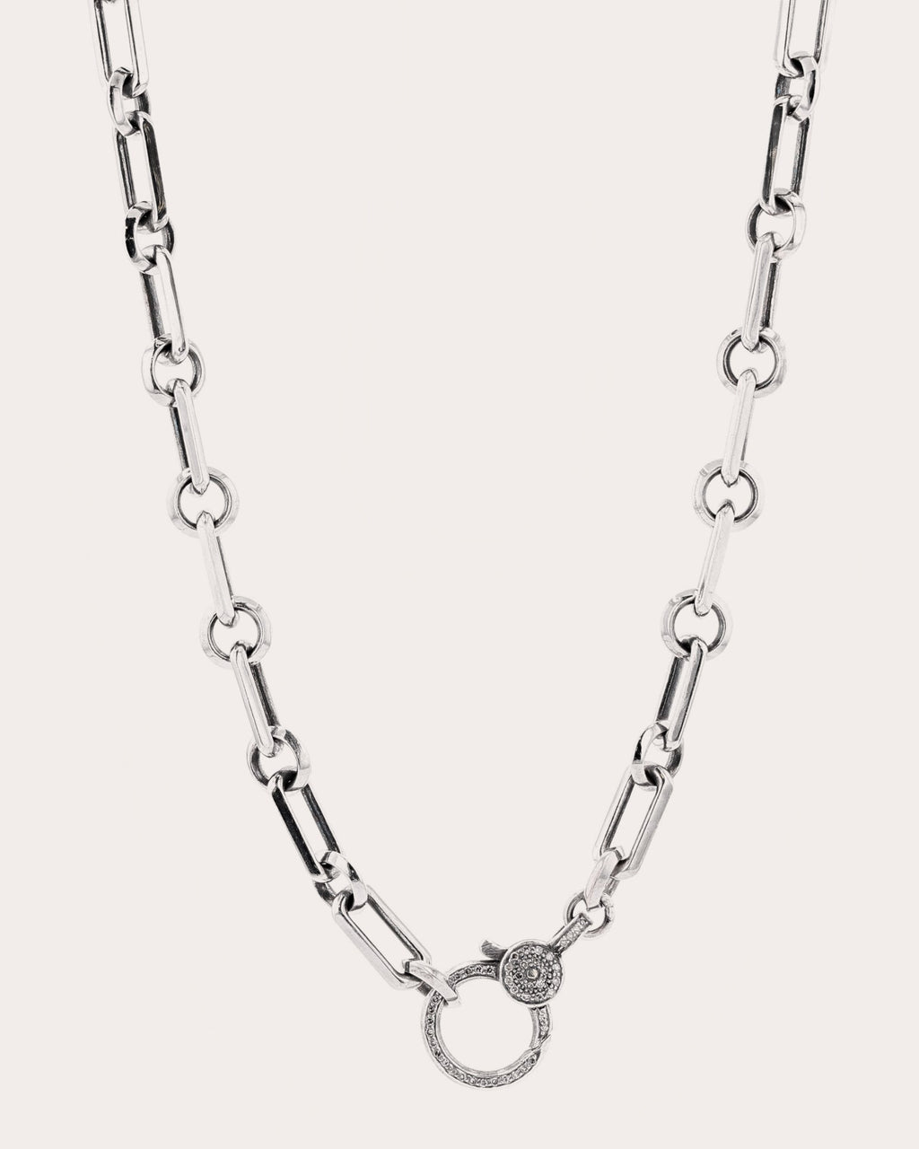 Soho Sterling Silver Diamond Chain Necklace
