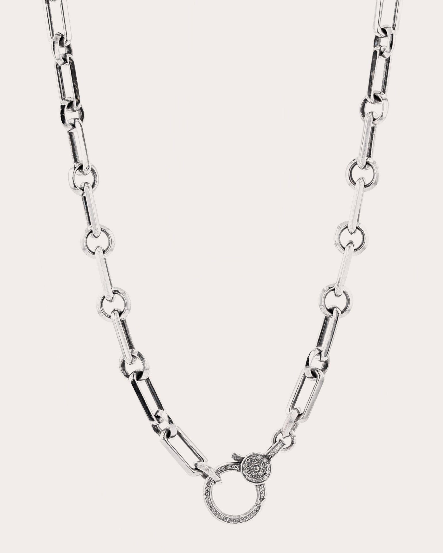 Soho Sterling Silver Diamond Chain Necklace