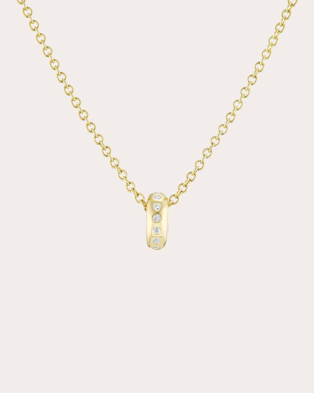 14K Gold Diamond Enhancer Pendant Necklace