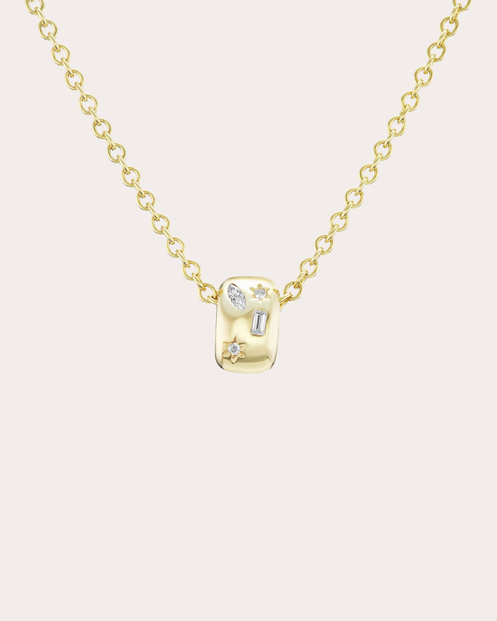14K Gold Diamond Enhancer Pendant Necklace