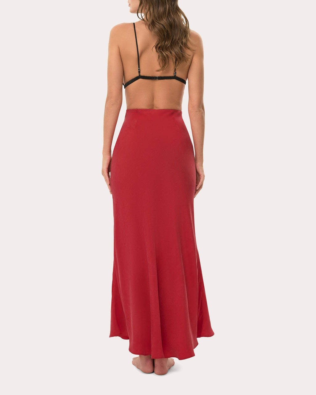 Lucy Washed Satin Maxi Skirt