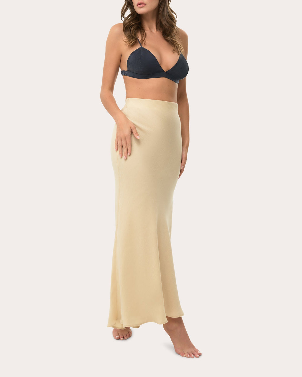 Lucy Linen Blend Maxi Skirt