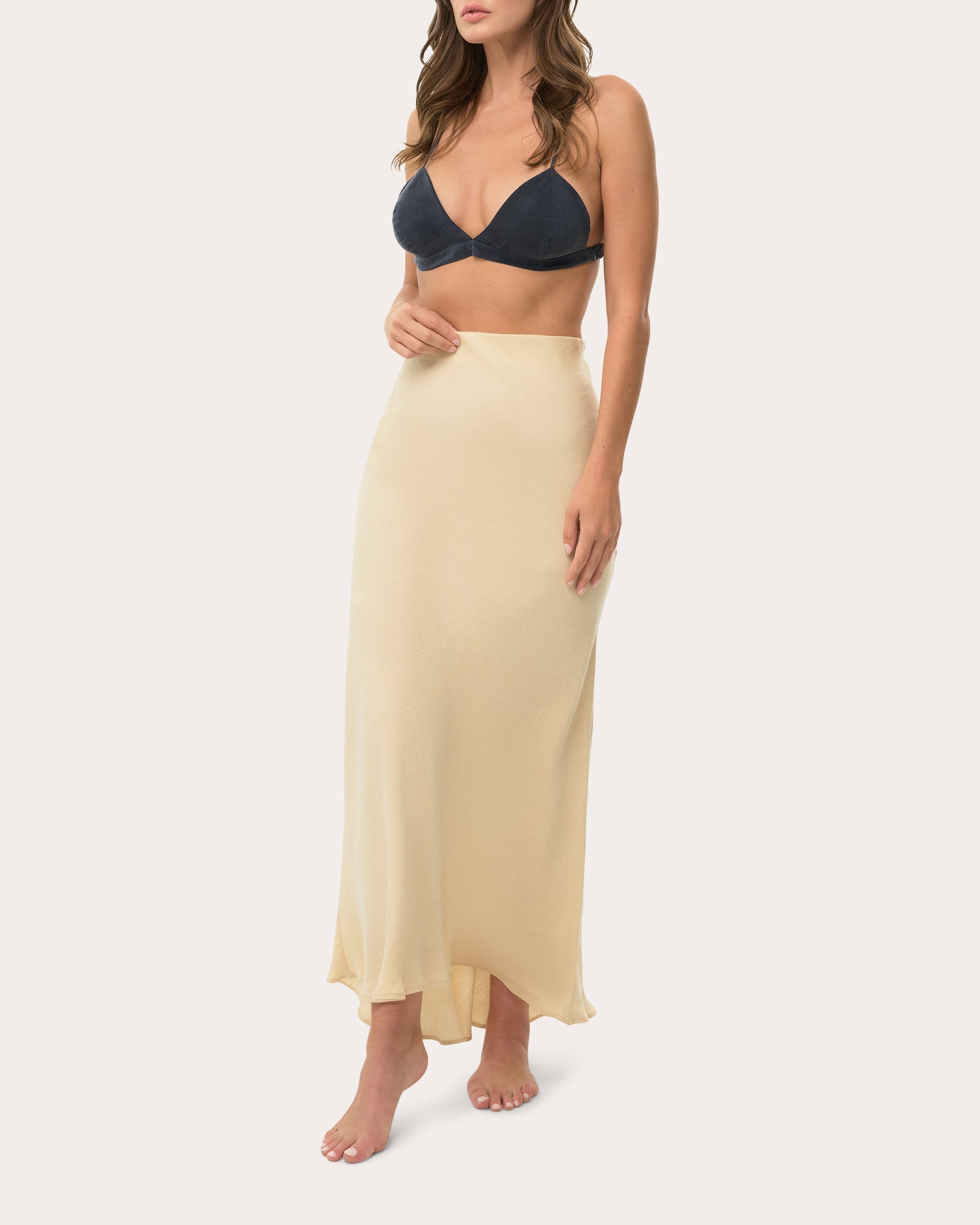 Lucy Linen Blend Maxi Skirt