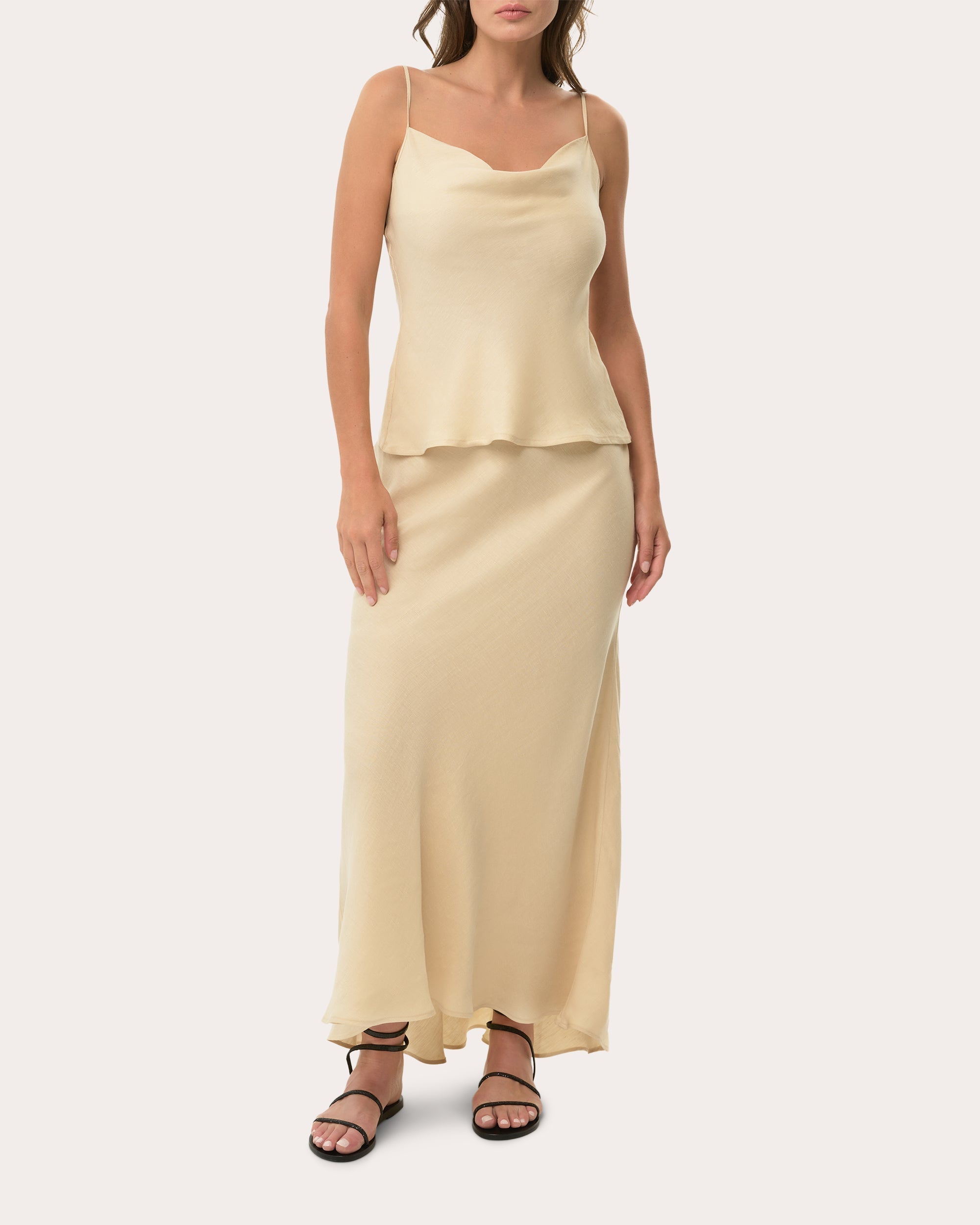 Draped Linen Blend Camisole