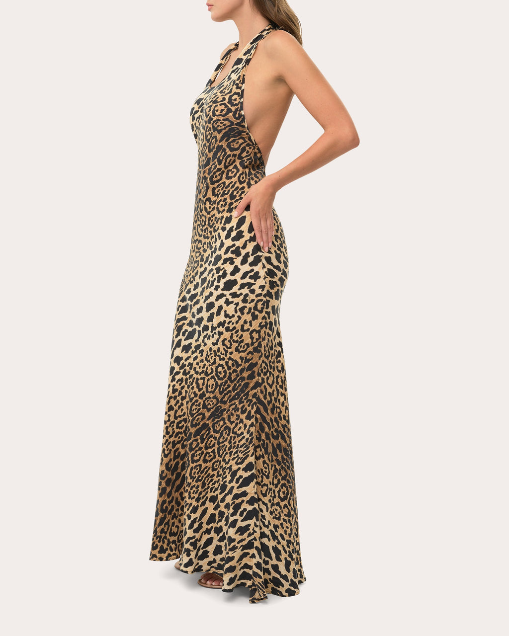 Cilla Convertible Printed Satin Maxi Dress