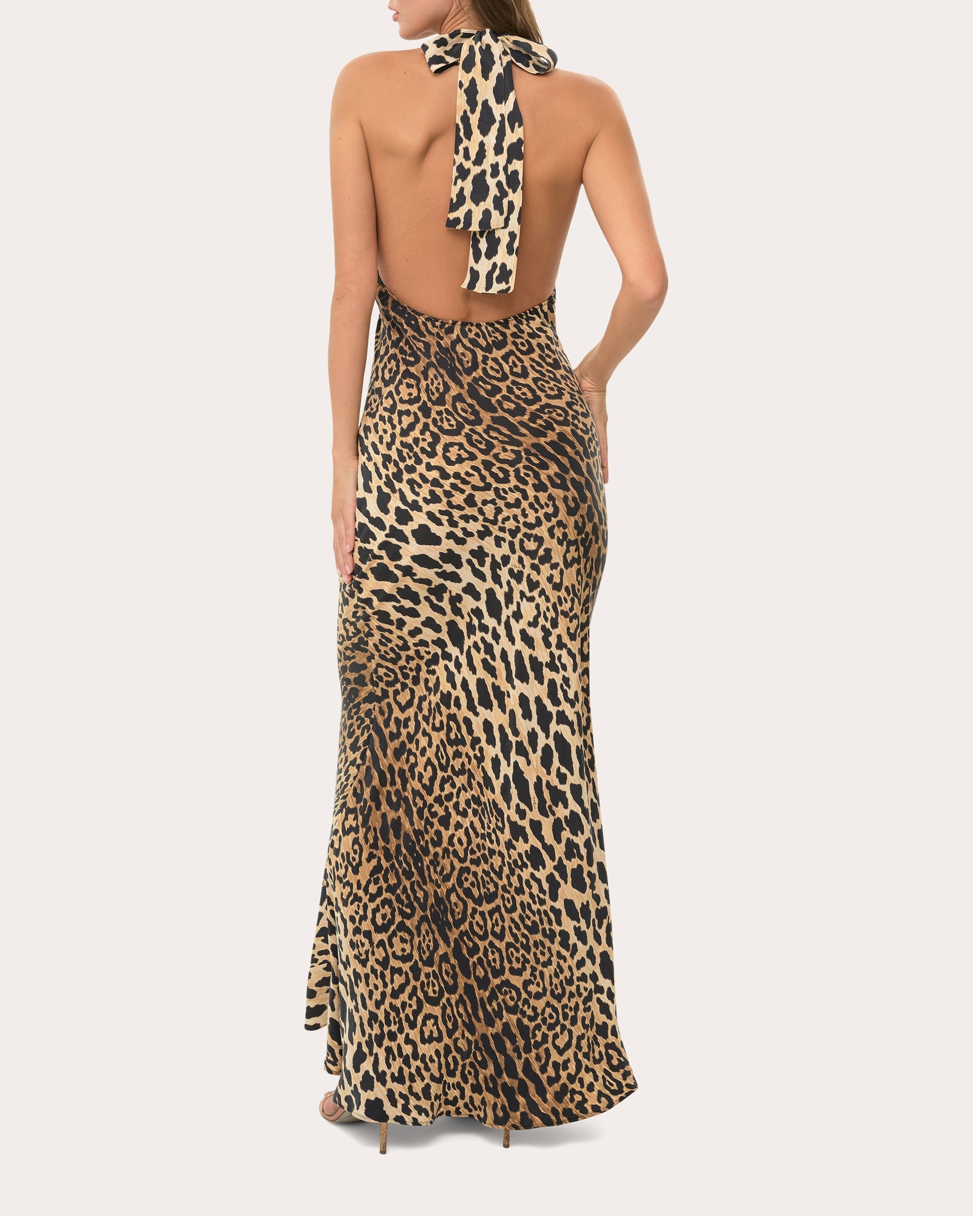 Cilla Convertible Printed Satin Maxi Dress