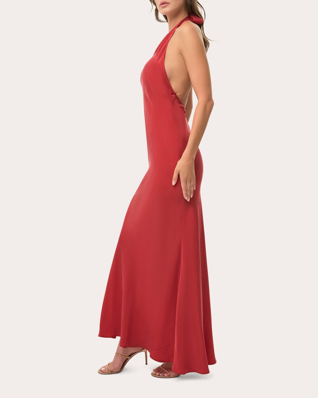 Cilla Convertible Washed Satin Maxi Dress