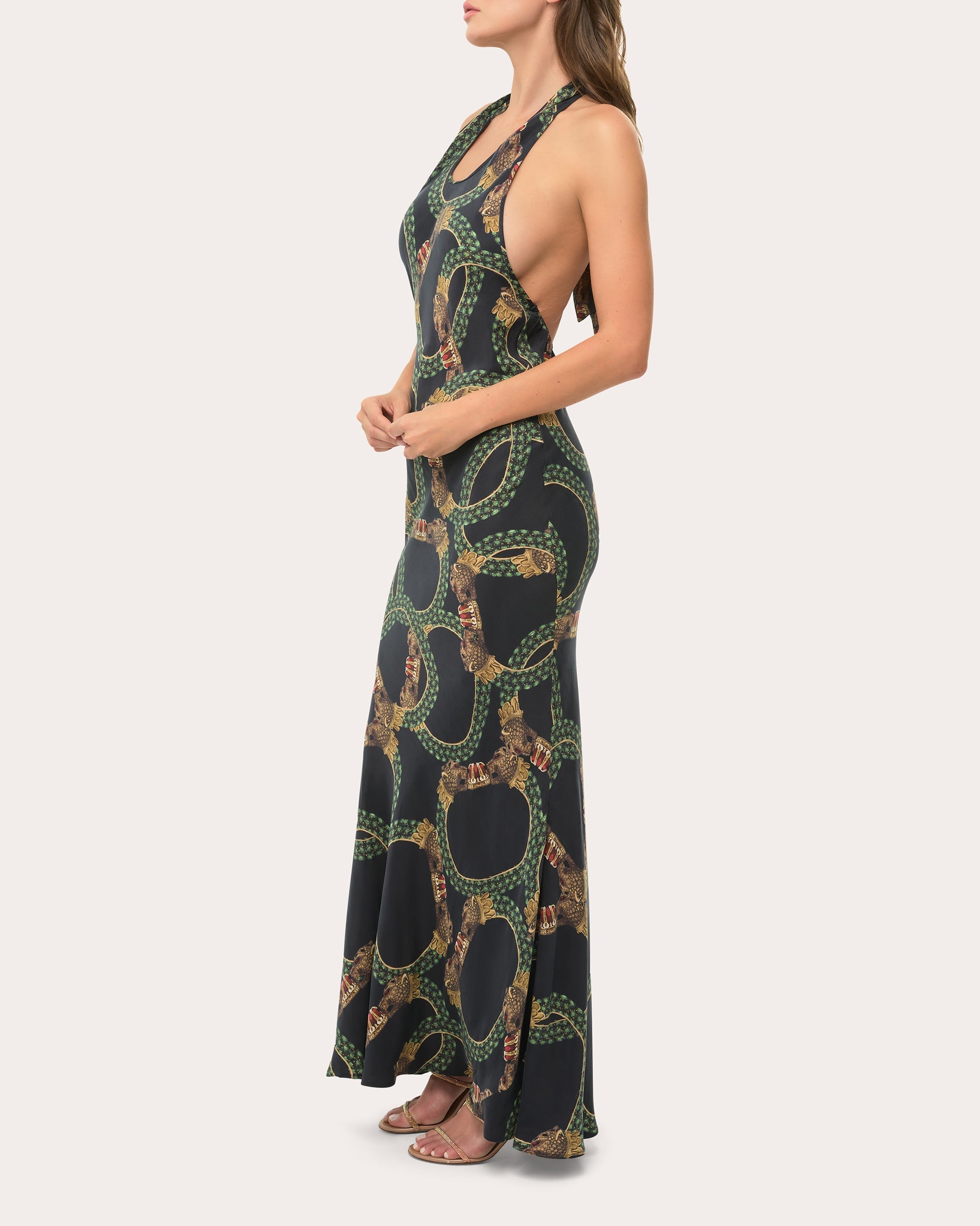Cilla Convertible Washed Satin Maxi Dress