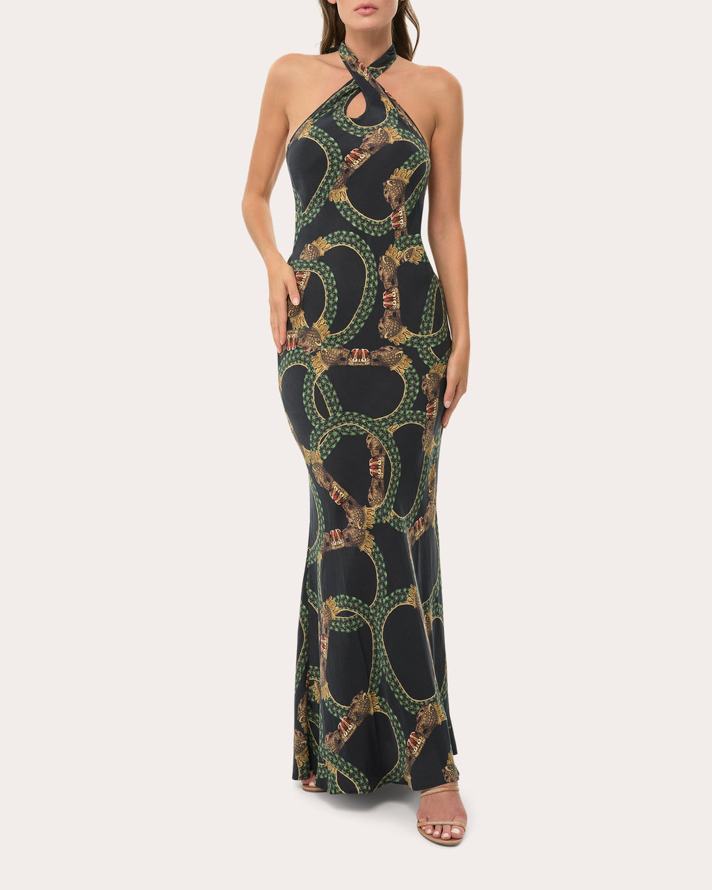 Cilla Convertible Washed Satin Maxi Dress