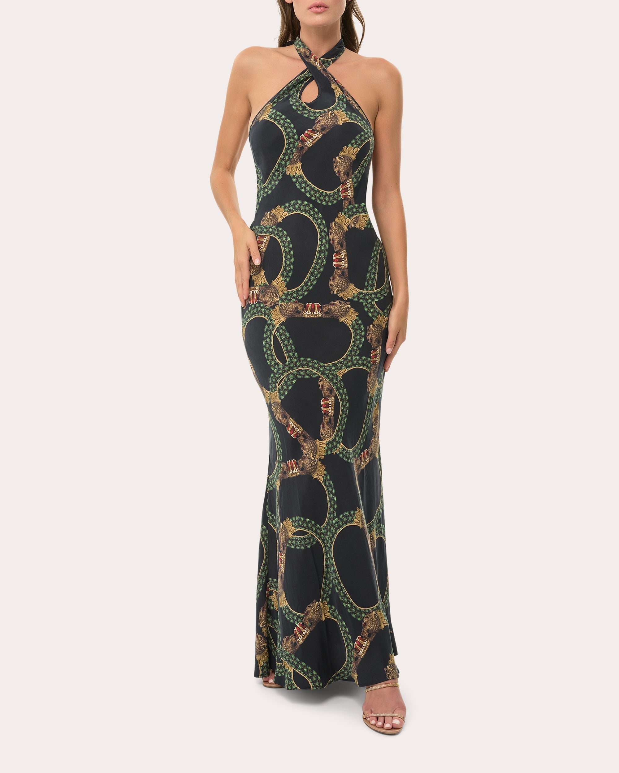 Cilla Convertible Washed Satin Maxi Dress