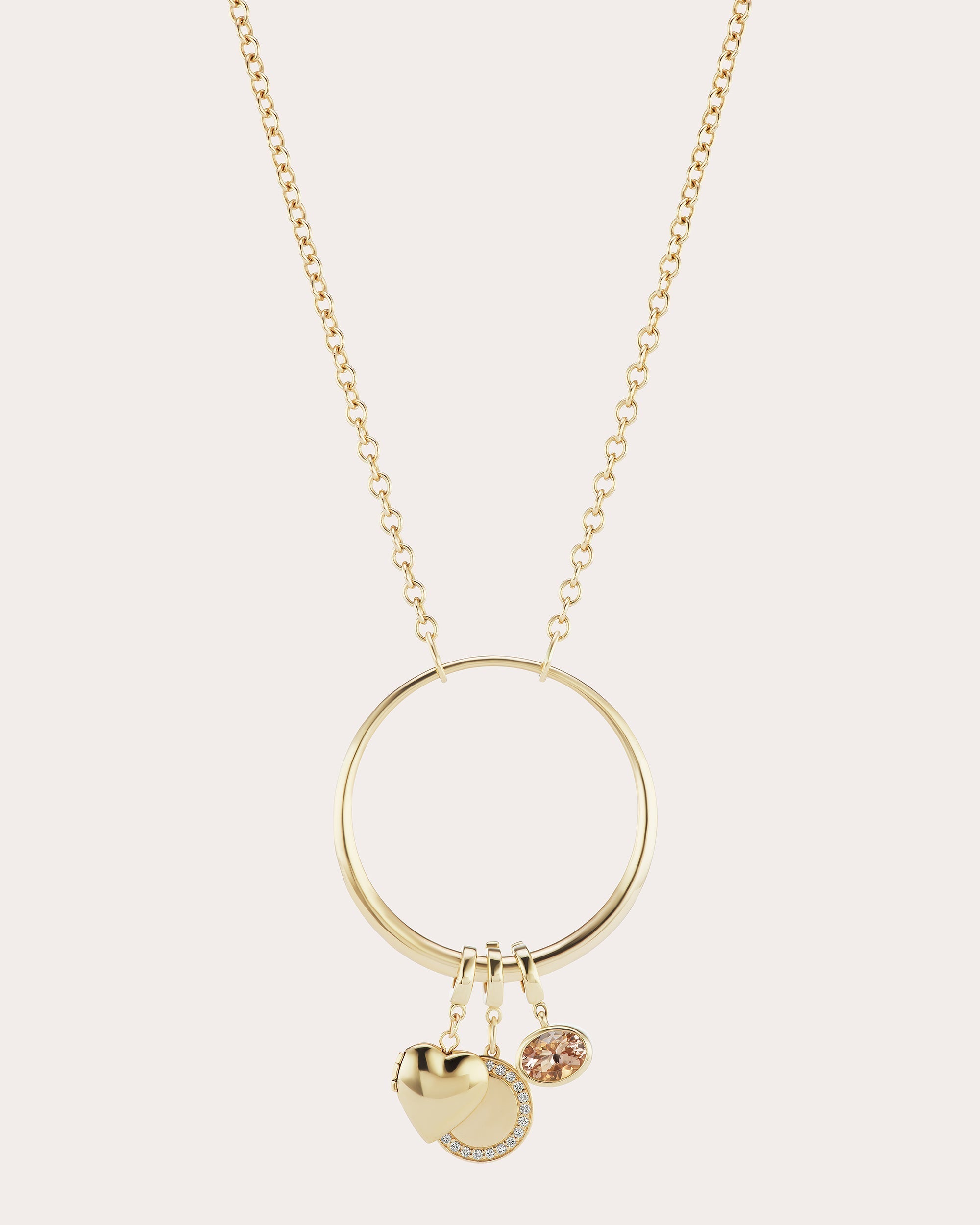 14k Gold Loop Pendant Necklace
