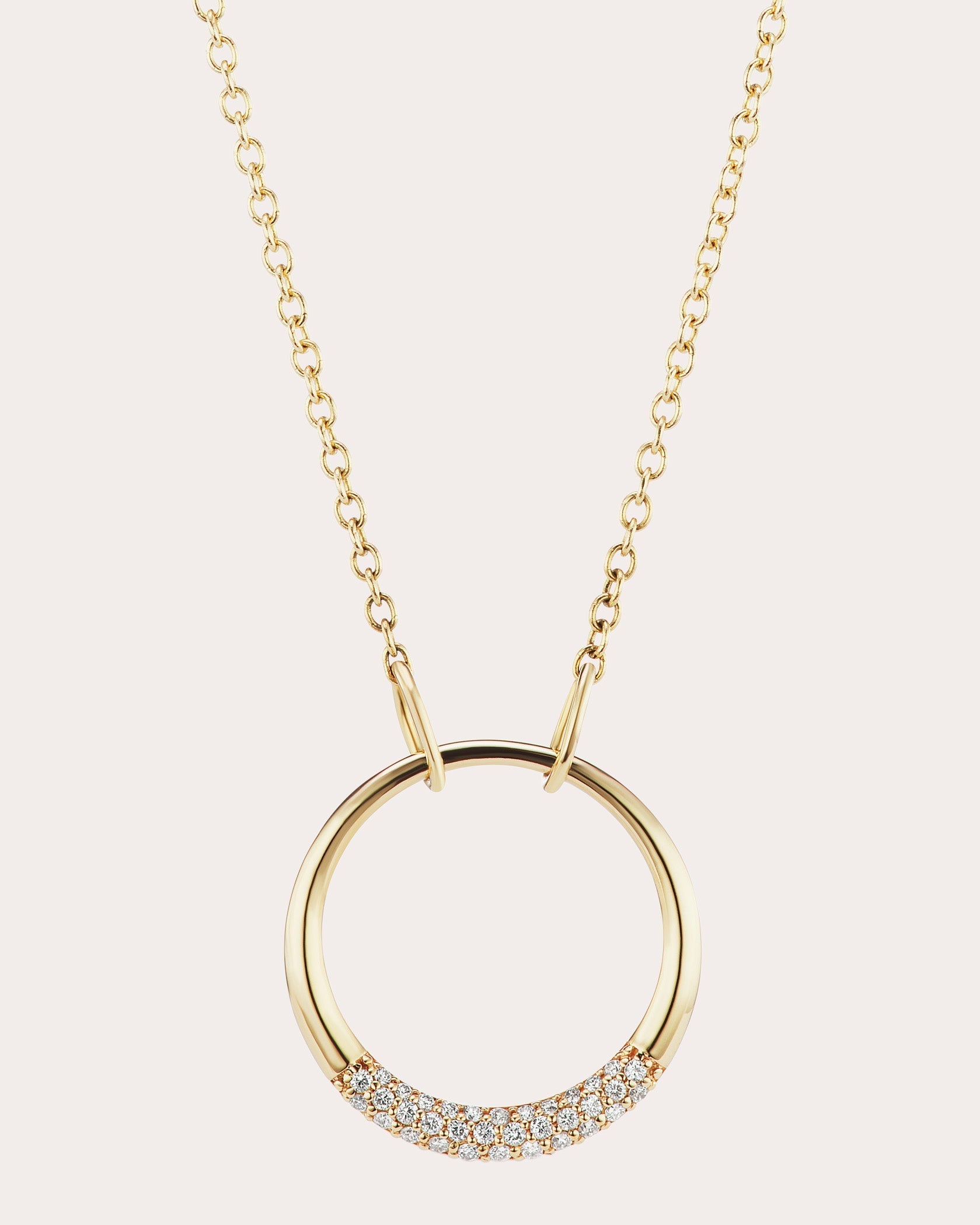 Petite Diamond Loop Pendant Necklace