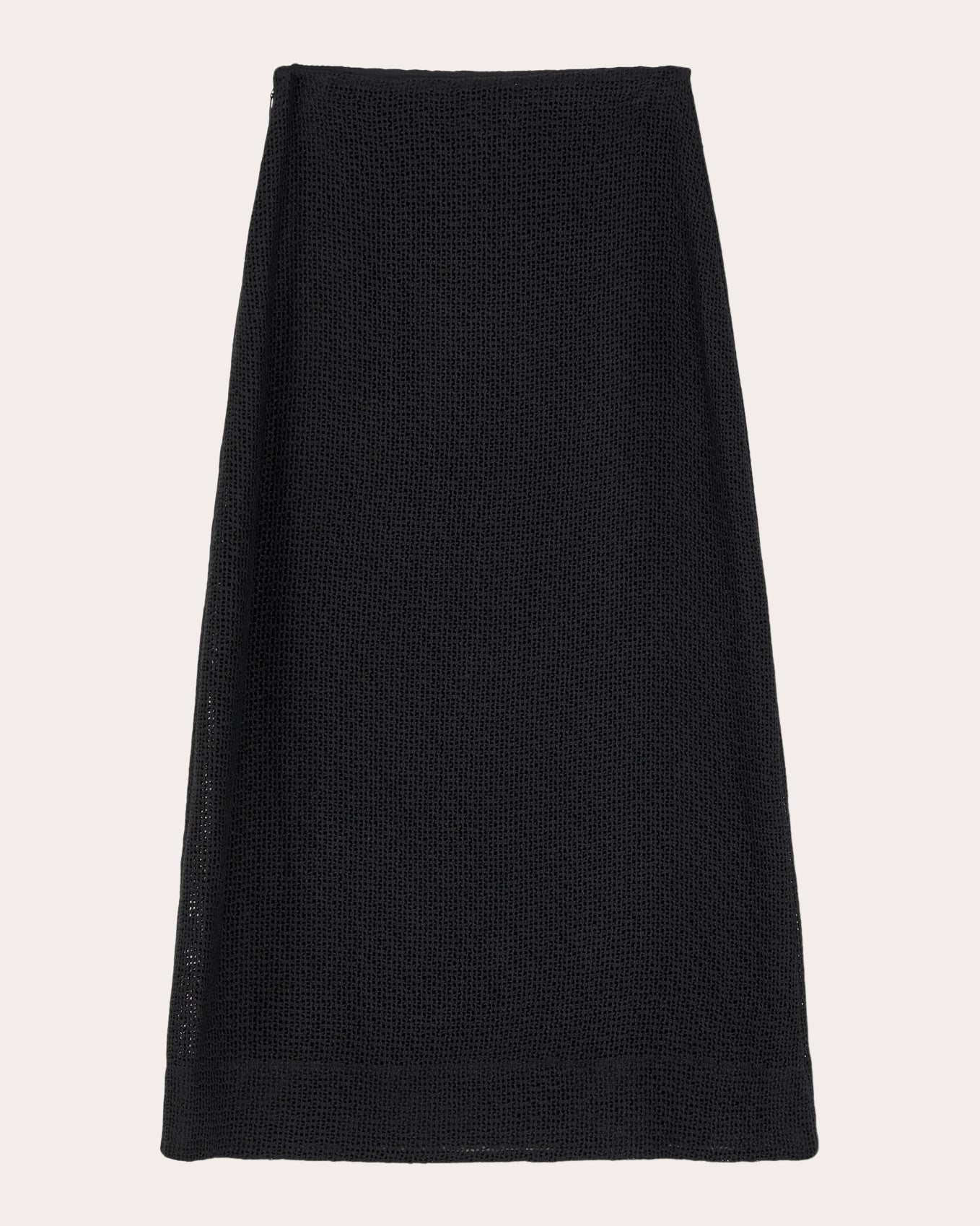 Noelle Linen-Mesh Midi Skirt