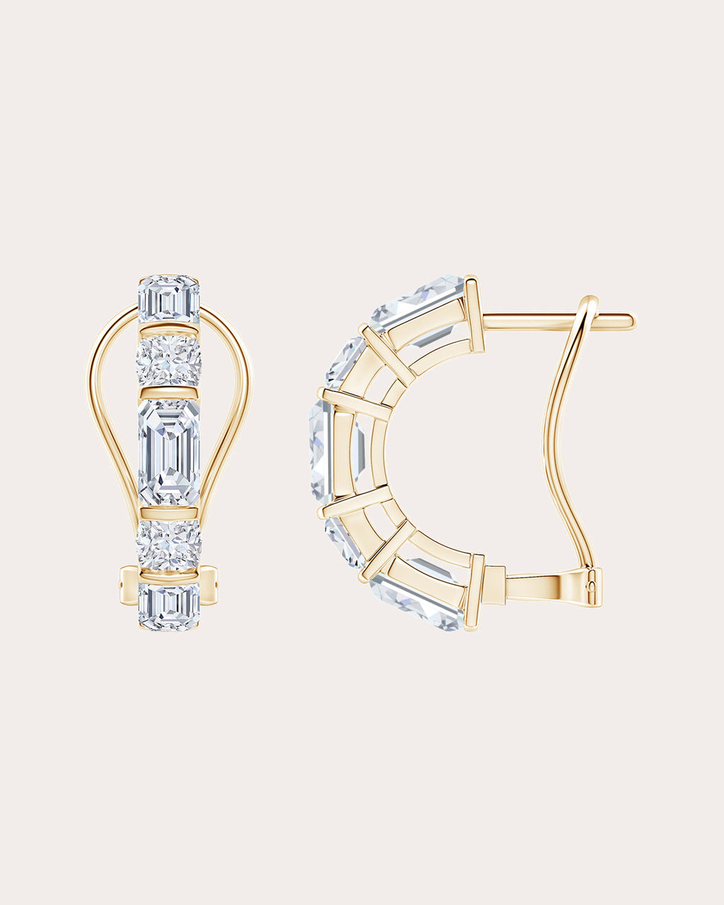 Orient Express 14K Gold Lab-Grown Diamond Hoop Earrings