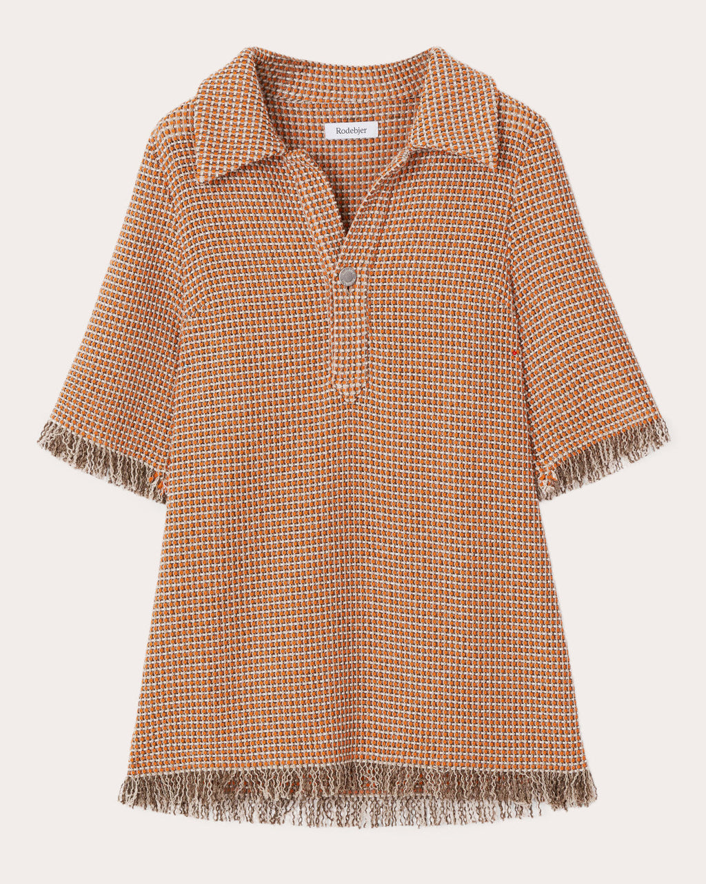 Nuori Fringe Crochet Knit Shirt