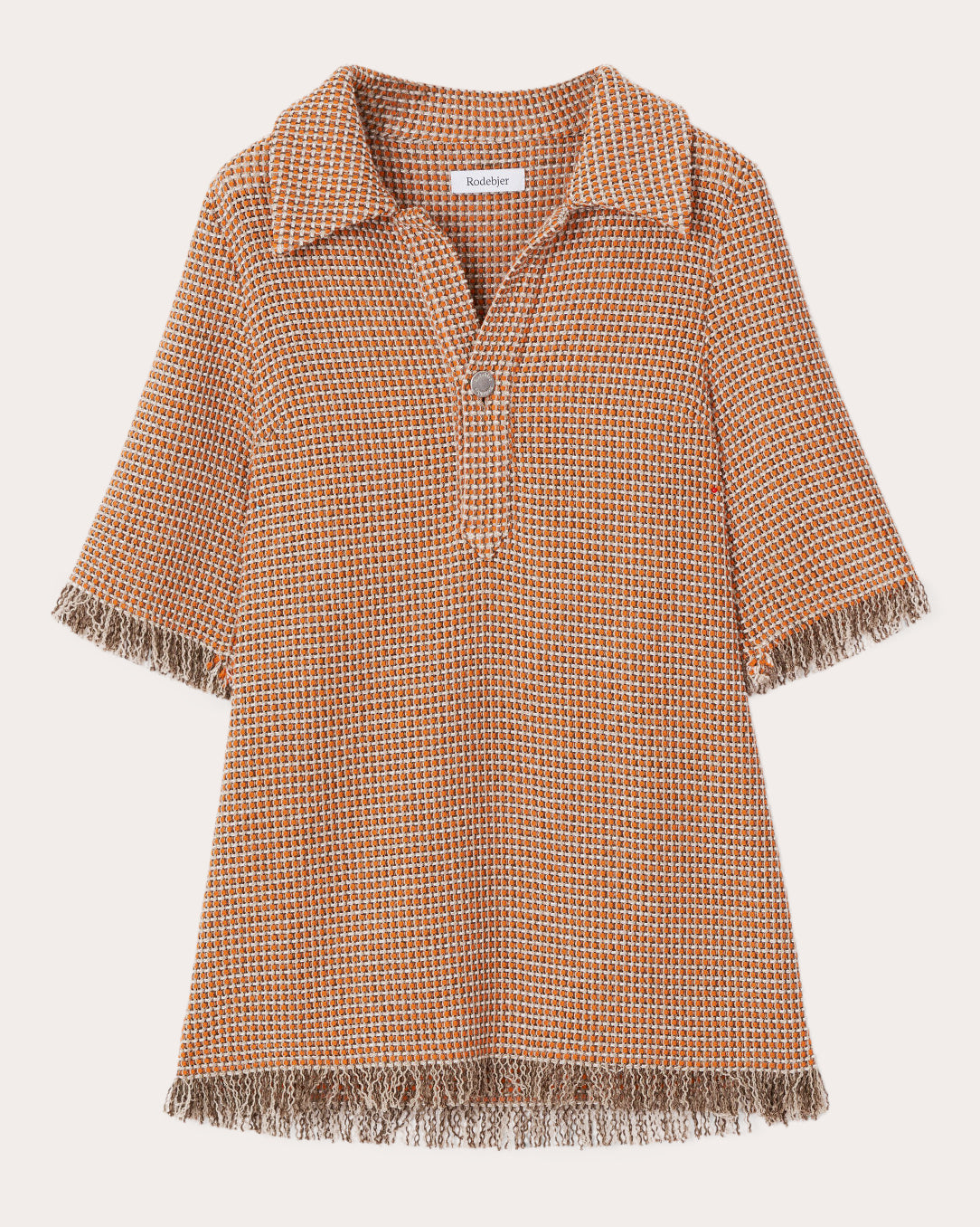 Nuori Fringe Crochet Knit Shirt