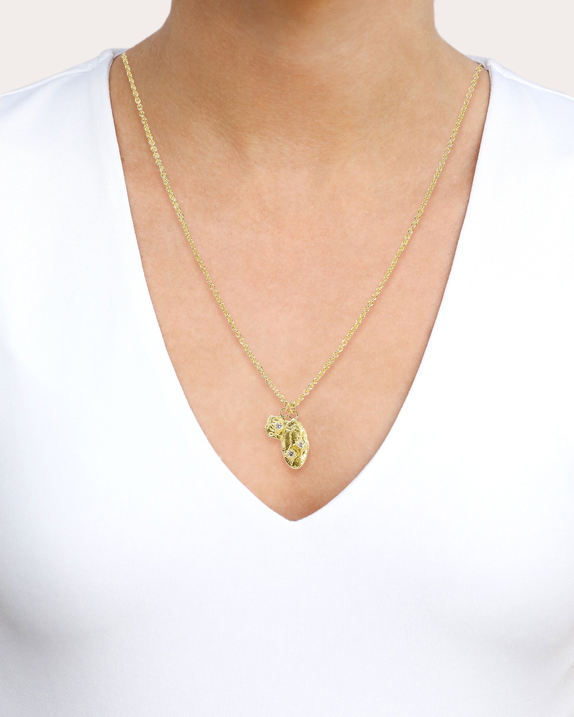 Artifact 18K Gold Diamond Coin Pendant Necklace