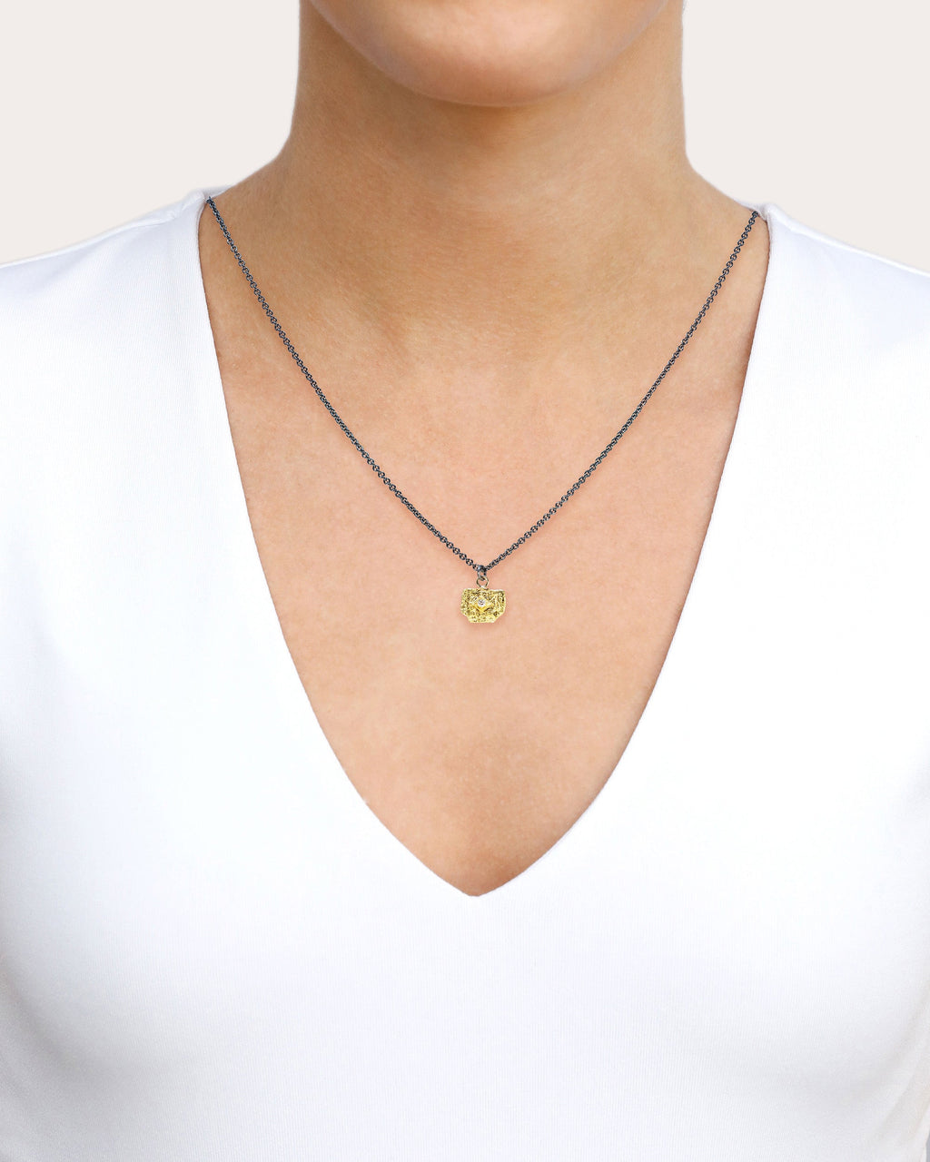 Artifact 18K Gold Diamond Coin Pendant Necklace