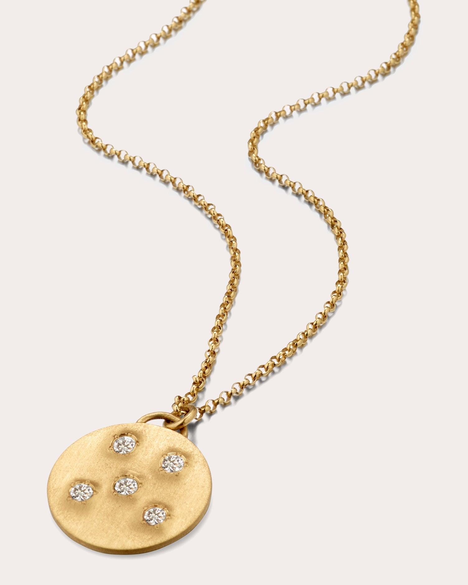 Circle of 5ths 18K Gold Diamond Pendant Necklace