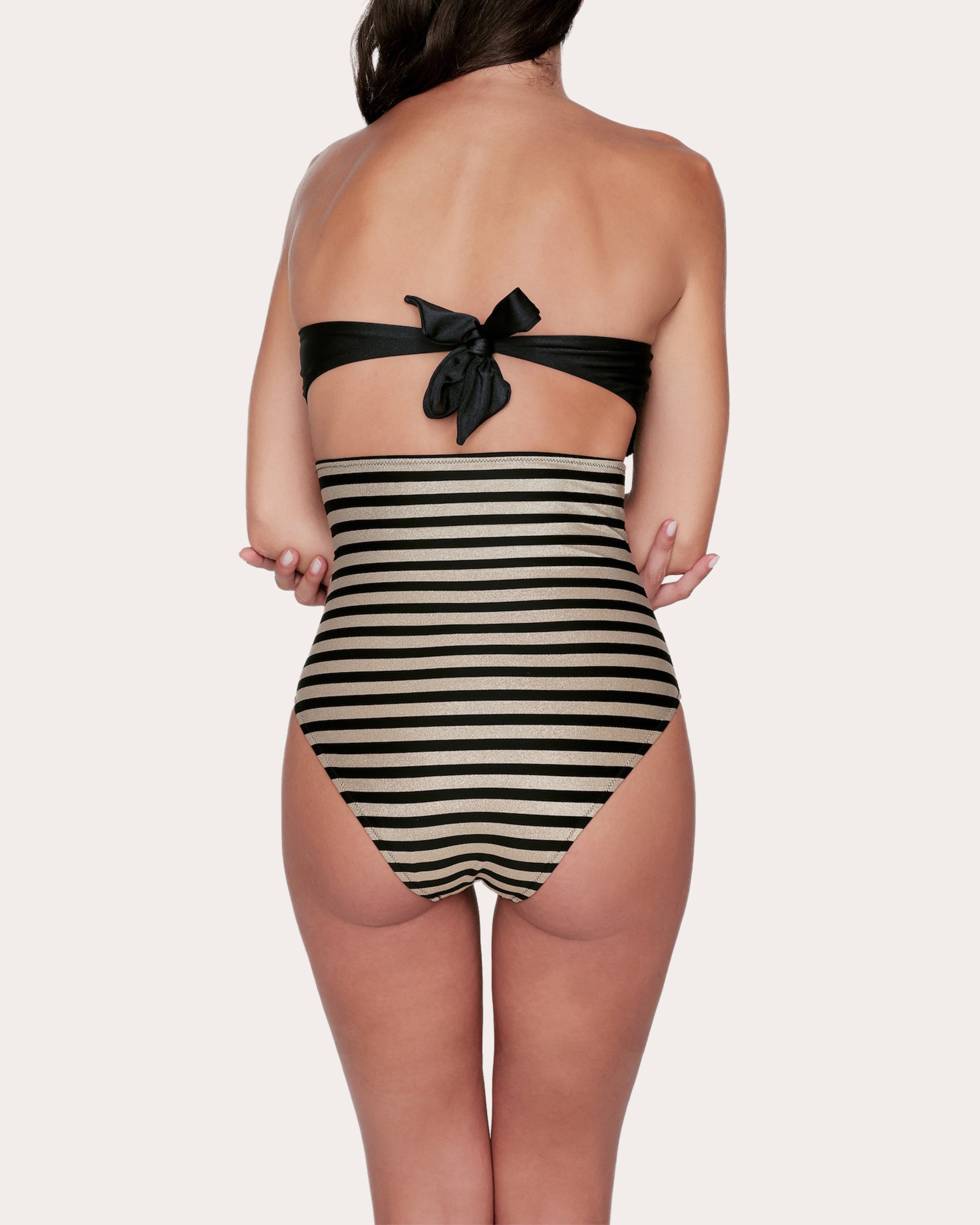 Ara Striped High-Waist Bikini Brief