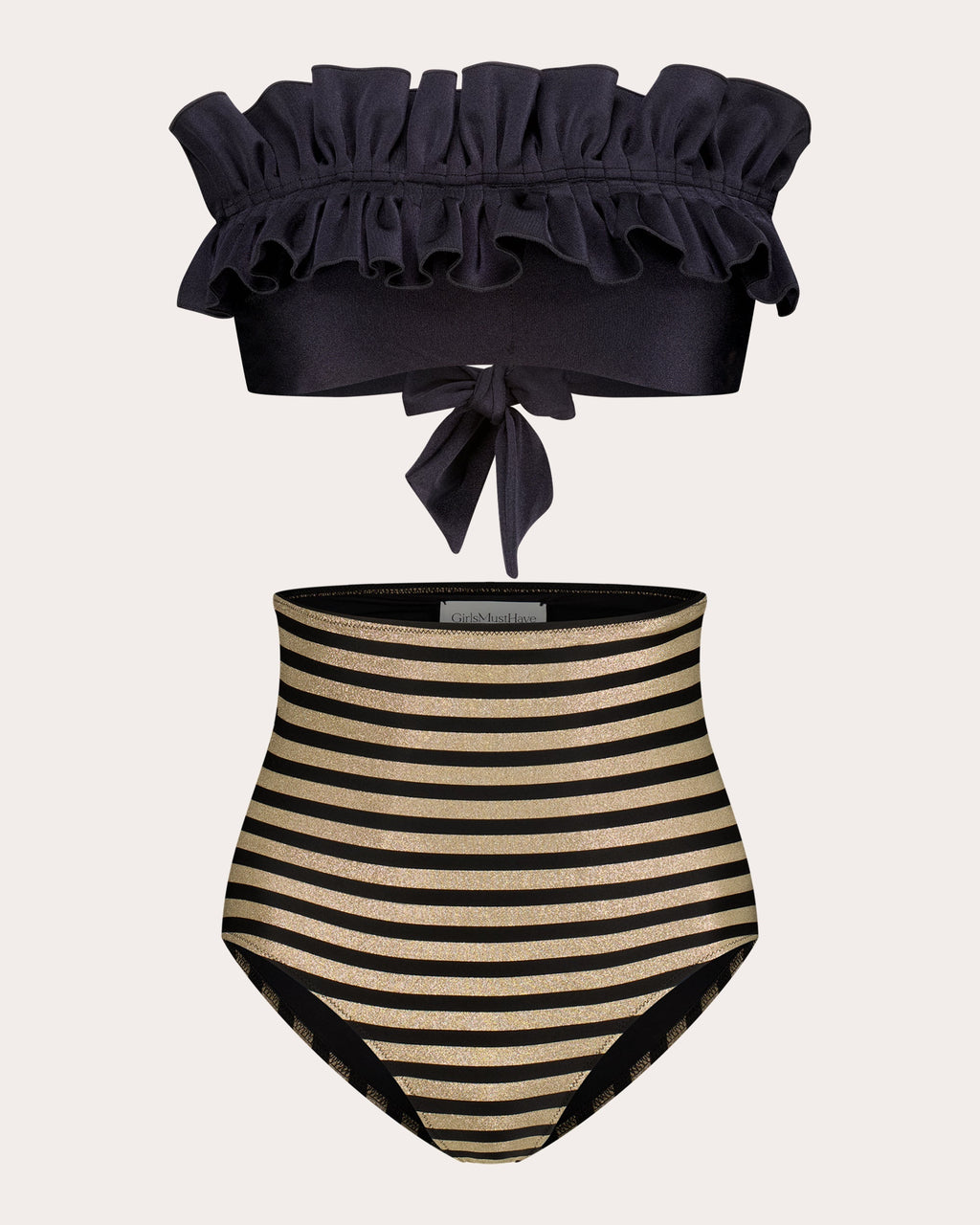 Ara Striped High-Waist Bikini Brief