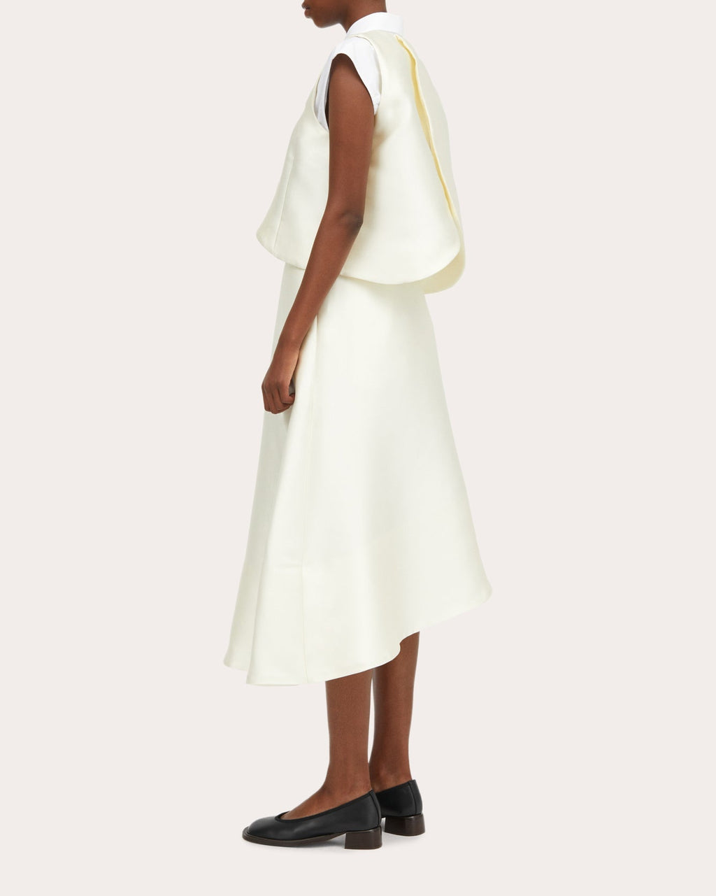 Tina Atelier Cropped Silk-Blend Top