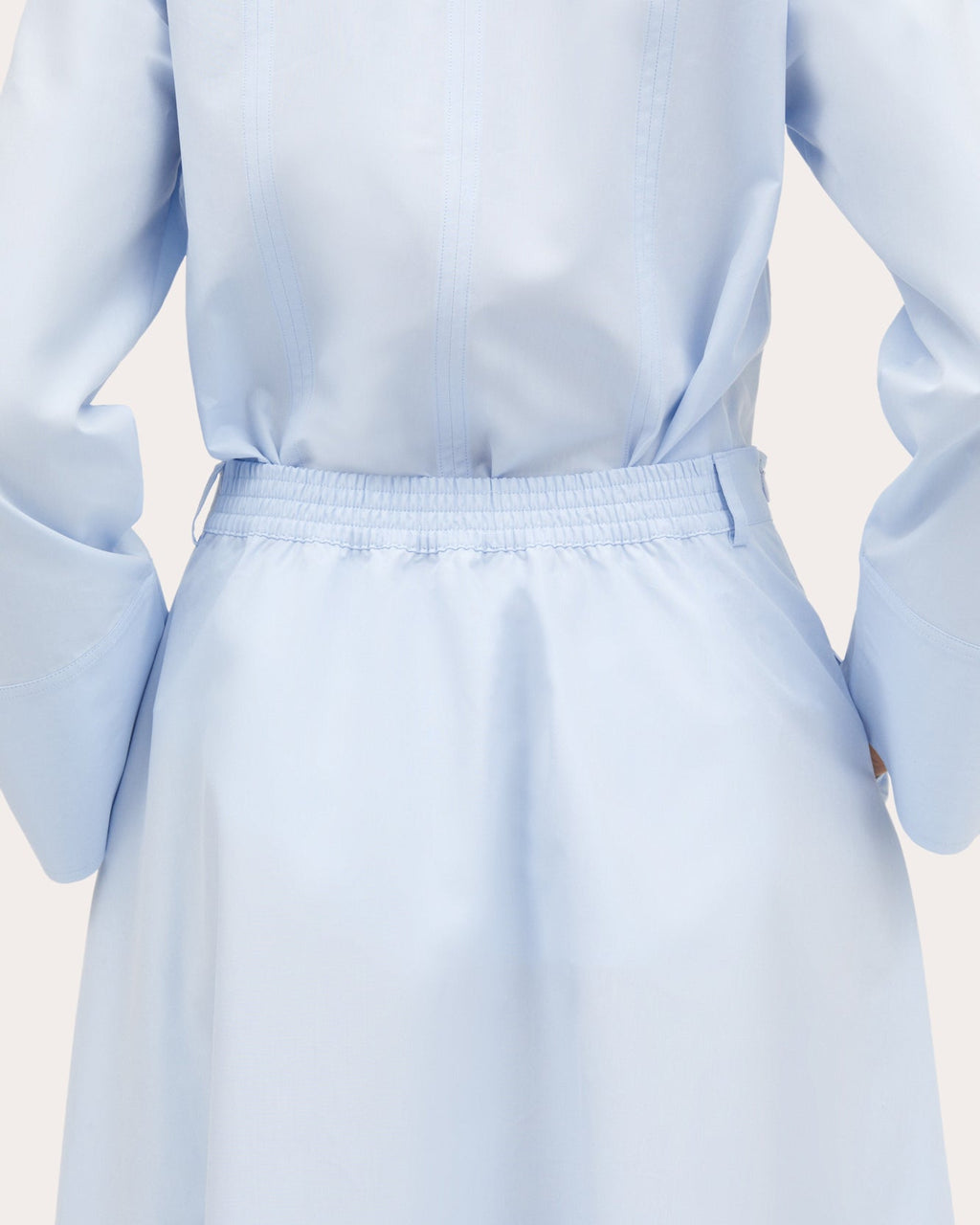Novo Pleated Cotton-Poplin Midi Skirt