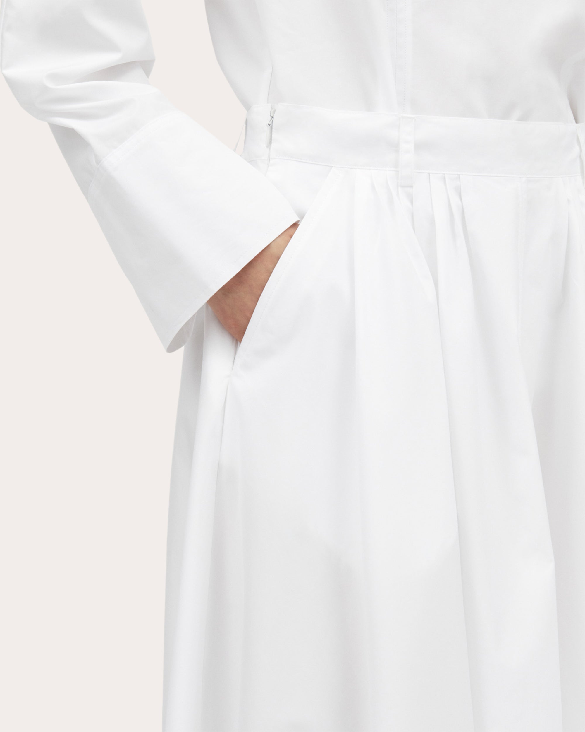 Novo Poplin Midi Skirt