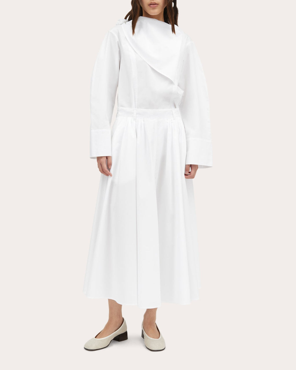 Novo Poplin Midi Skirt