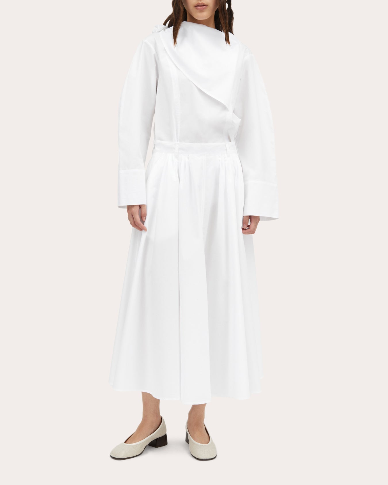 Novo Poplin Midi Skirt